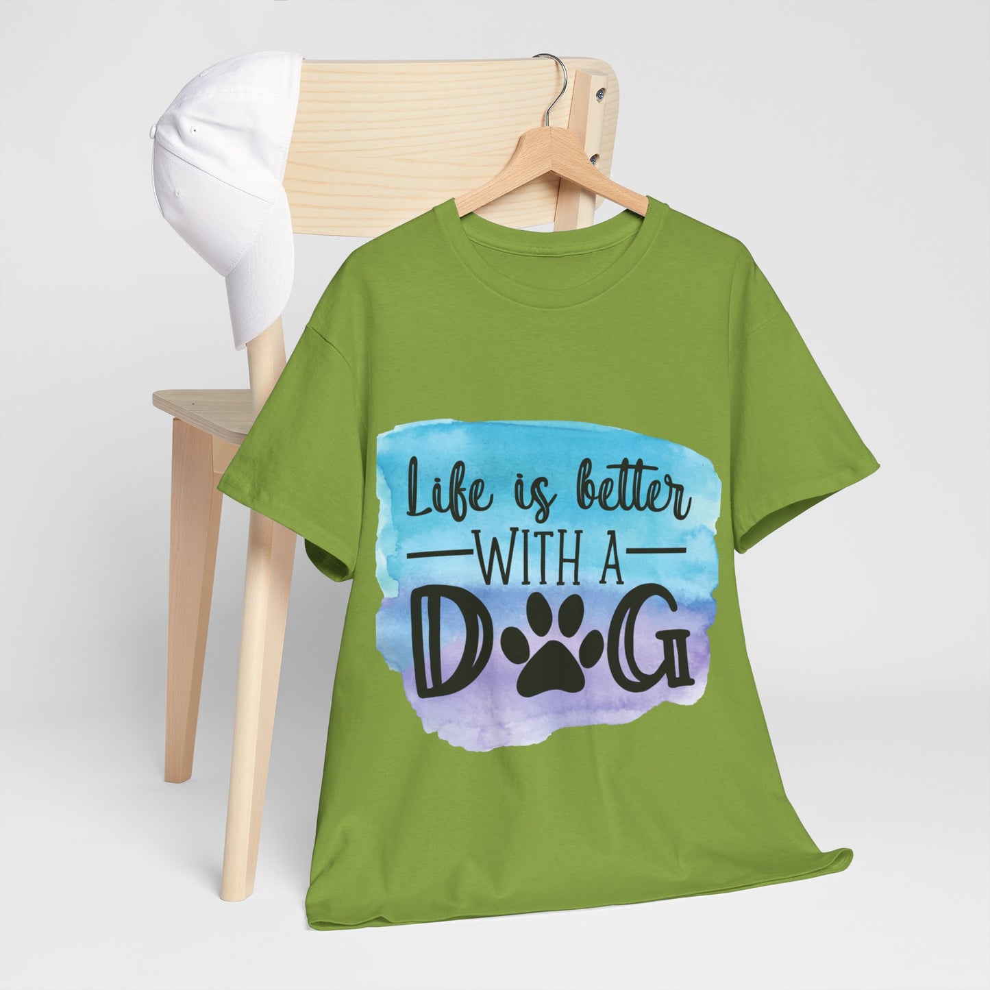 Life Is Better With A Dog Unisex Heavy Cotton Tee