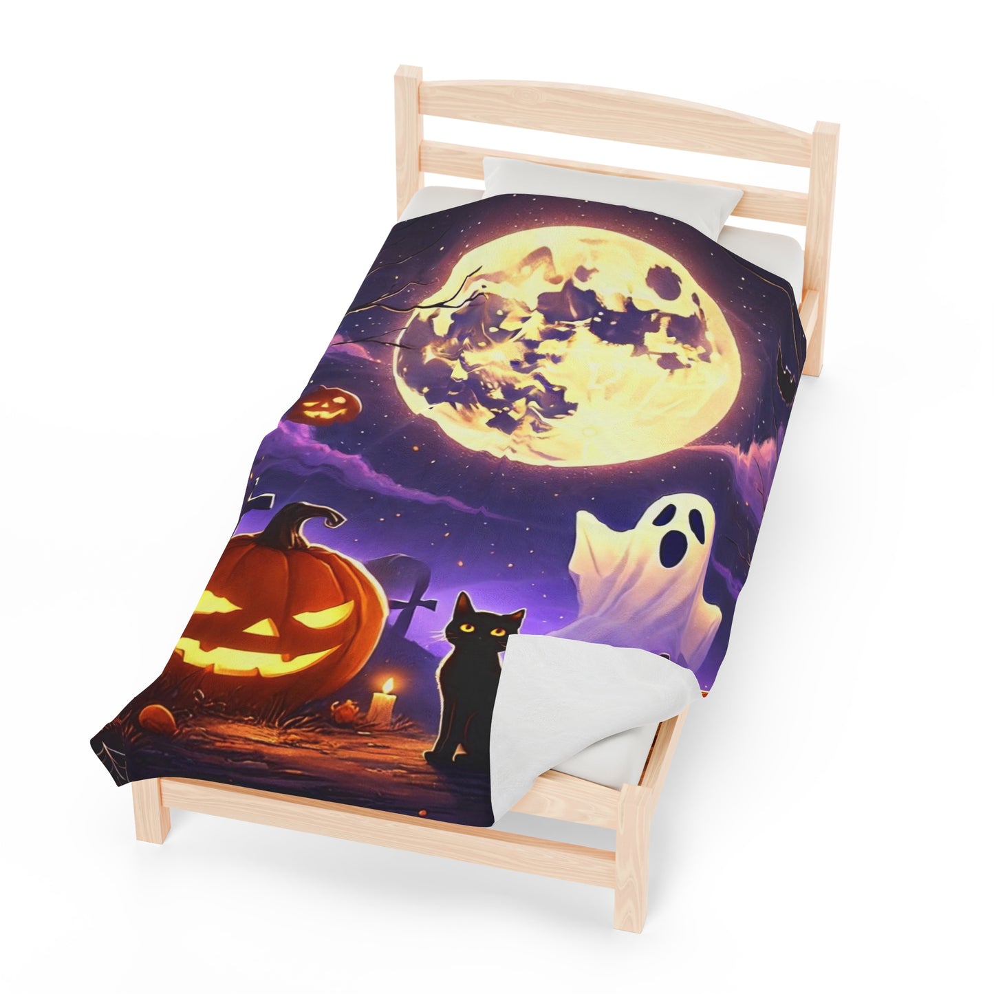 Spooky Halloween Blanket Velveteen Plush Blanket