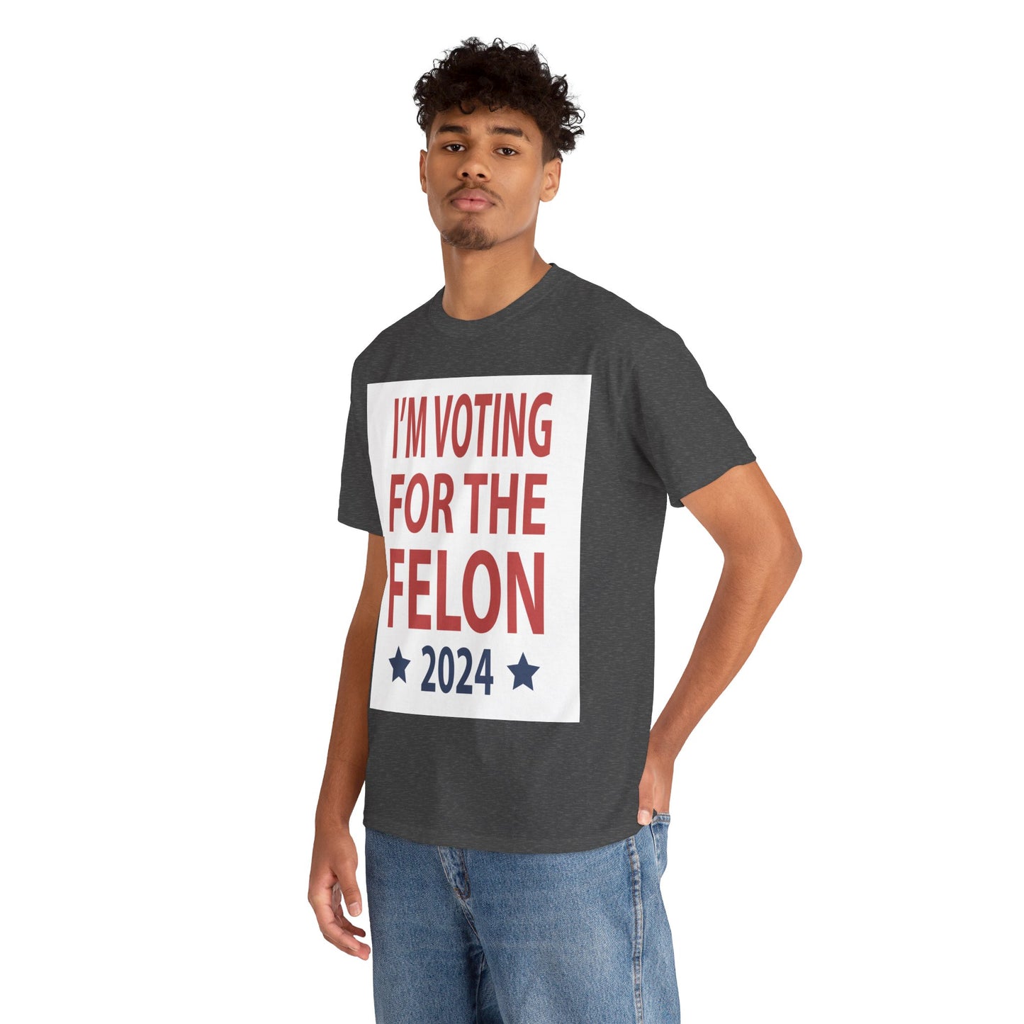 Voting For A Felon Unisex Heavy Cotton Tee