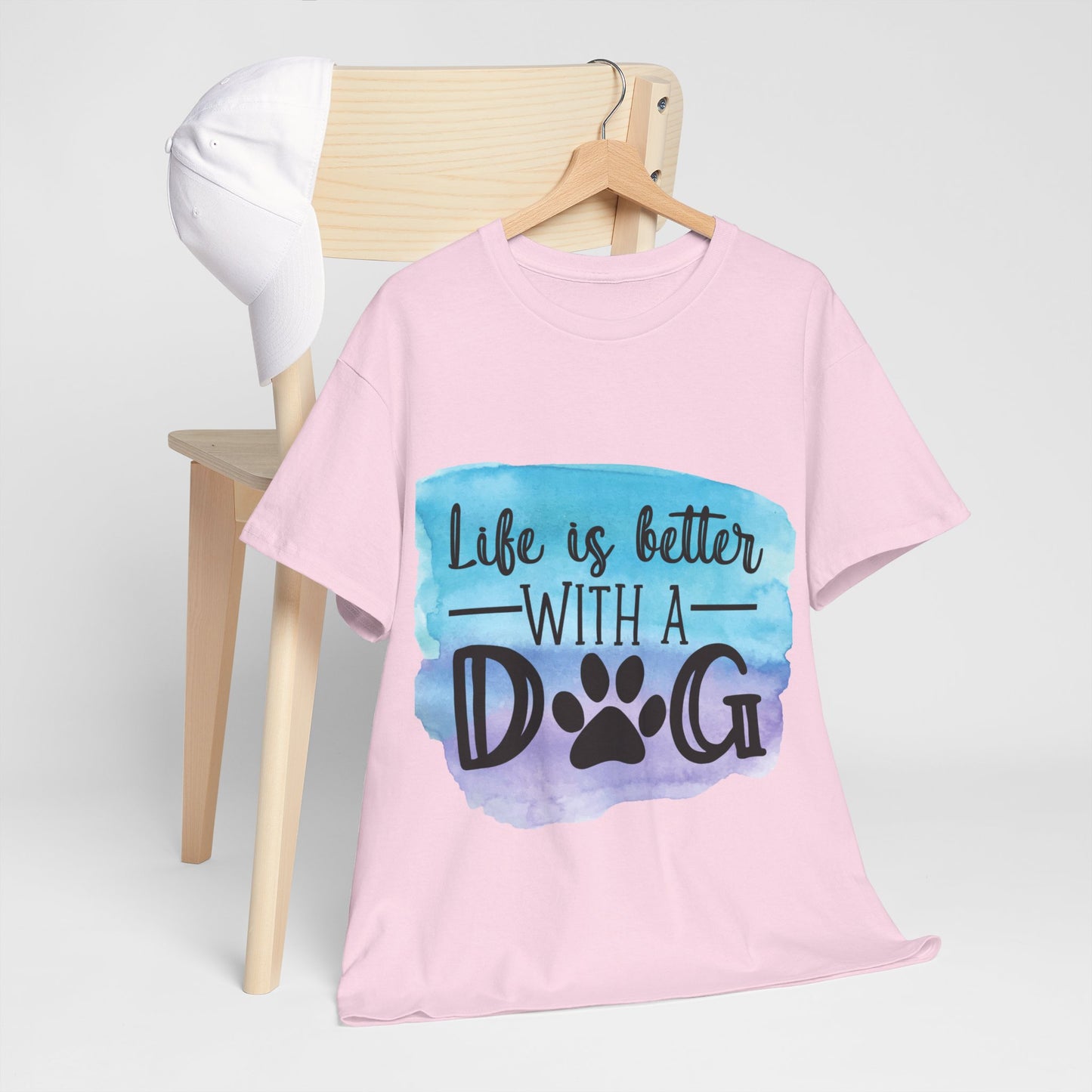 Life Is Better With A Dog Unisex Heavy Cotton Tee