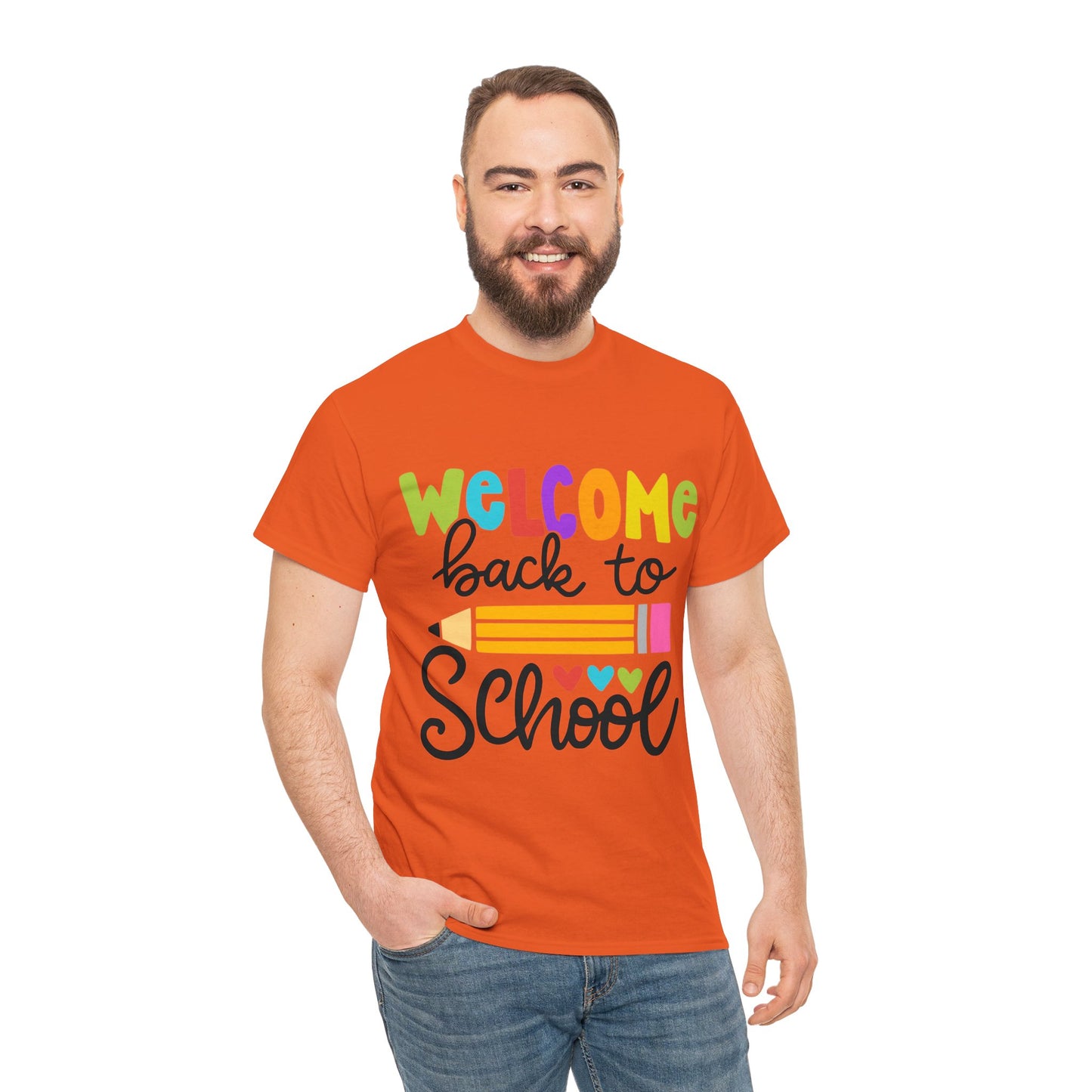 Welcome Back To School Unisex Heavy Cotton Tee