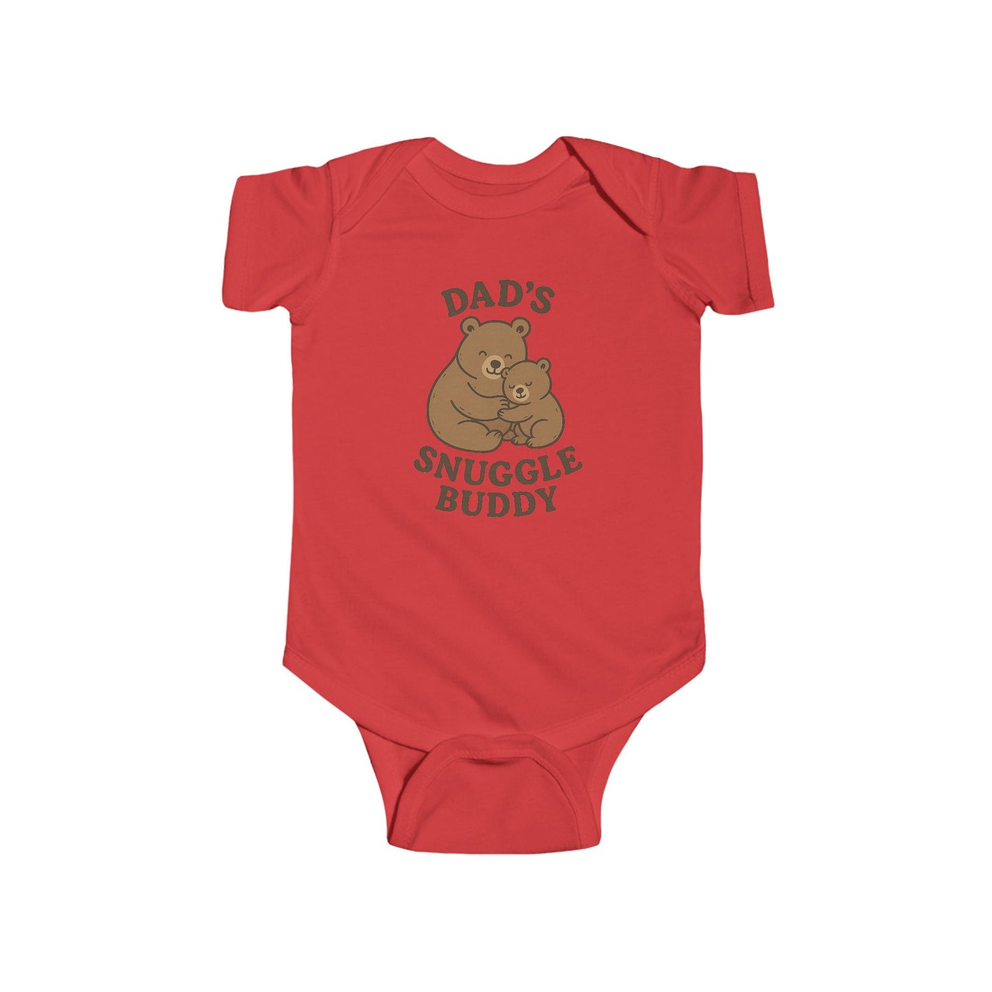 Dad's Snuggle Buddy Infant Bodysuit, Cute Baby Gift, New Parent Apparel, Baby Shower Present, Cozy Family Wear, Infant Outfit