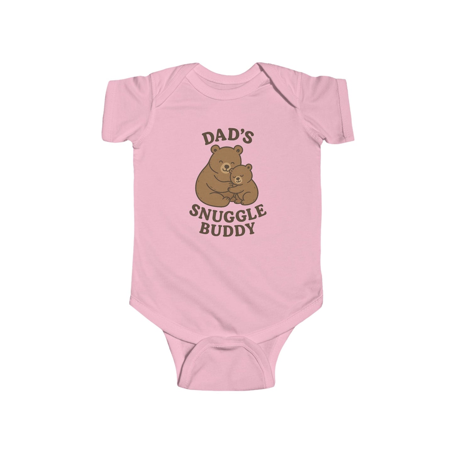 Dad's Snuggle Buddy Infant Bodysuit, Cute Baby Gift, New Parent Apparel, Baby Shower Present, Cozy Family Wear, Infant Outfit