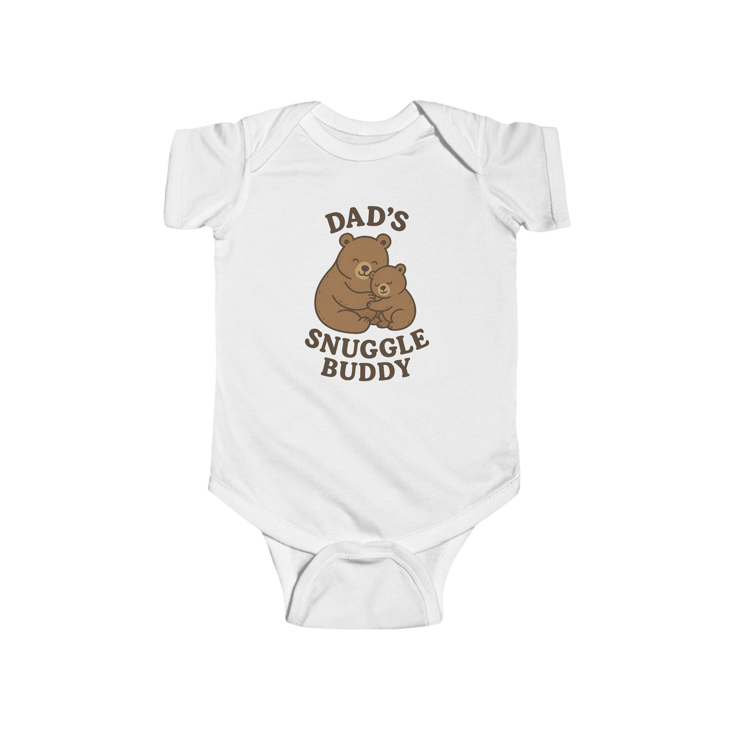 Dad's Snuggle Buddy Infant Bodysuit, Cute Baby Gift, New Parent Apparel, Baby Shower Present, Cozy Family Wear, Infant Outfit