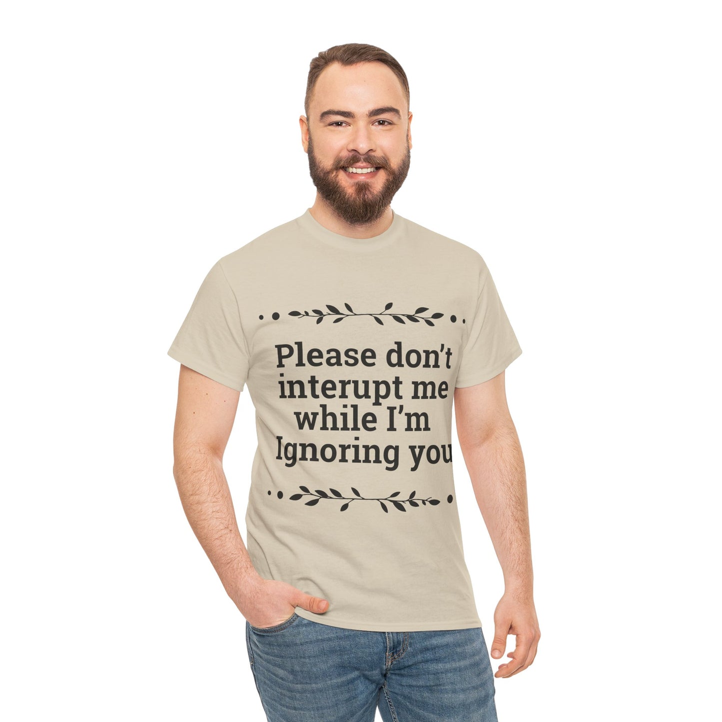 Please Don't Interrupt Me Unisex Heavy Cotton Tee