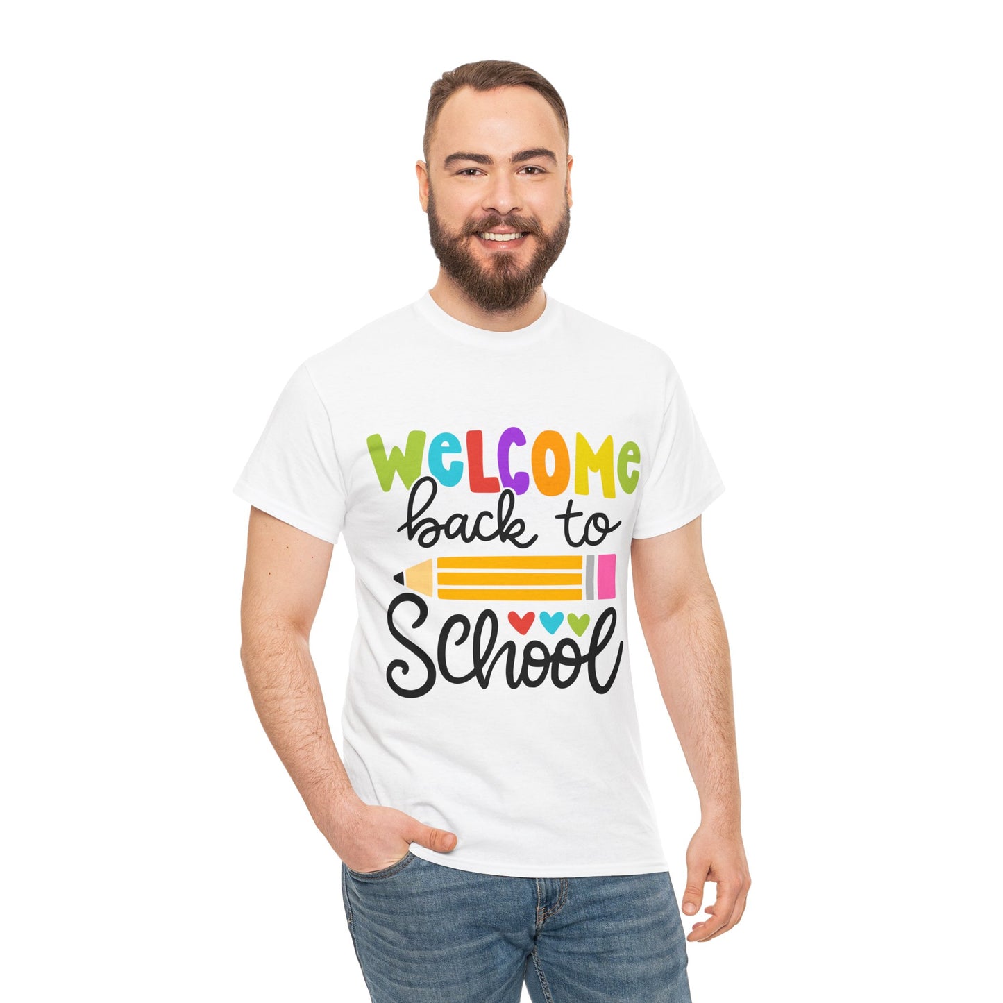 Welcome Back To School Unisex Heavy Cotton Tee