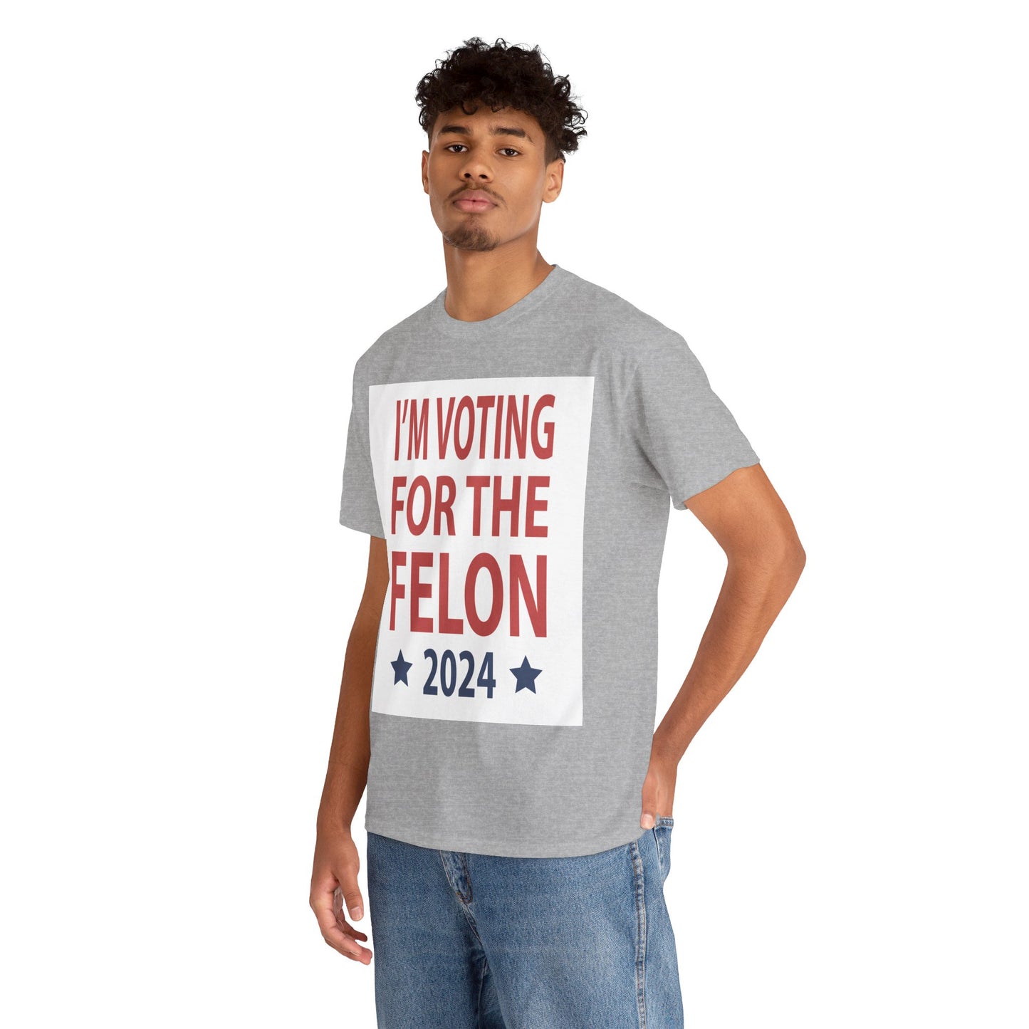 Voting For A Felon Unisex Heavy Cotton Tee