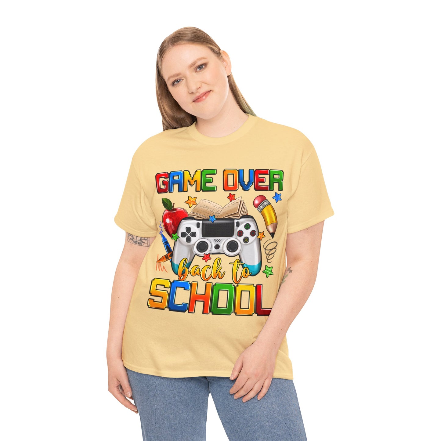 Game Over Back To School Unisex Cotton Tee