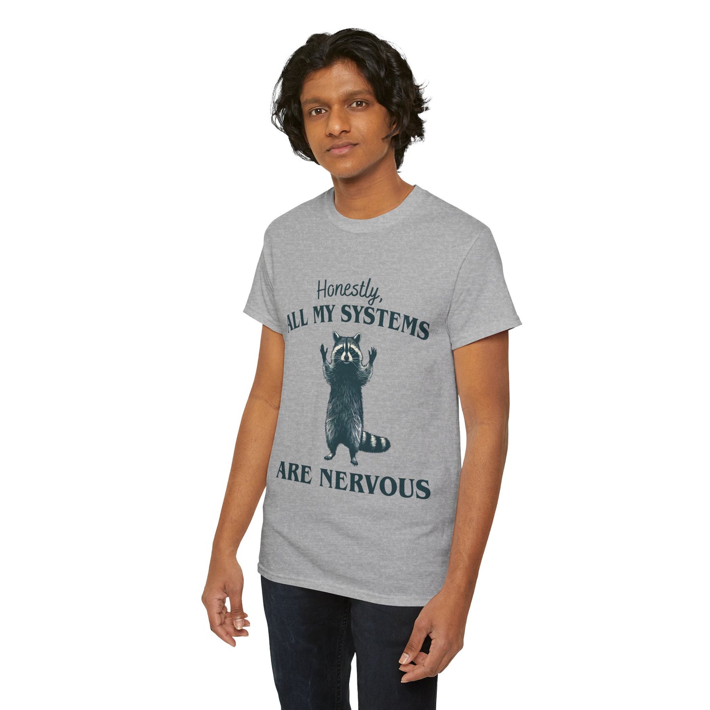 Nervous Racoon Unisex Heavy Cotton Tee