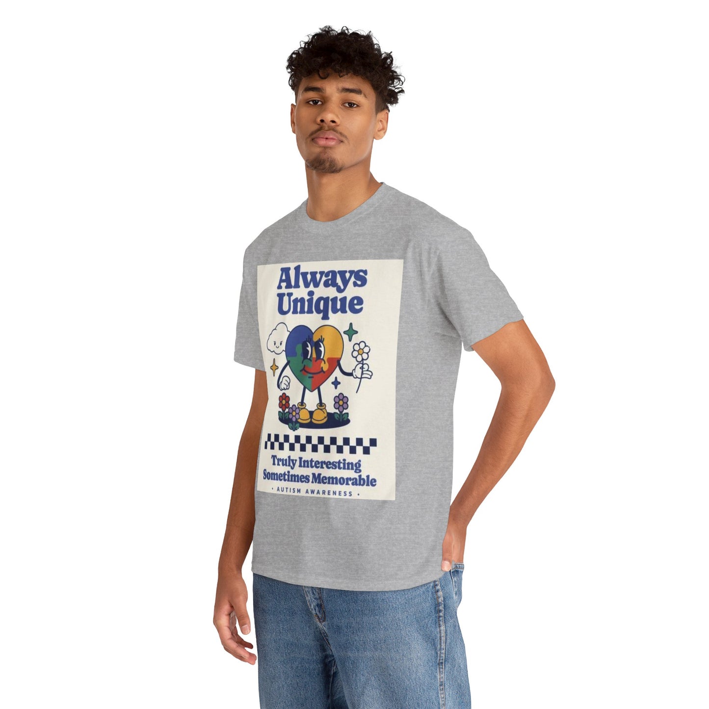 Always Unique Autism Awareness Unisex Heavy Cotton Tee