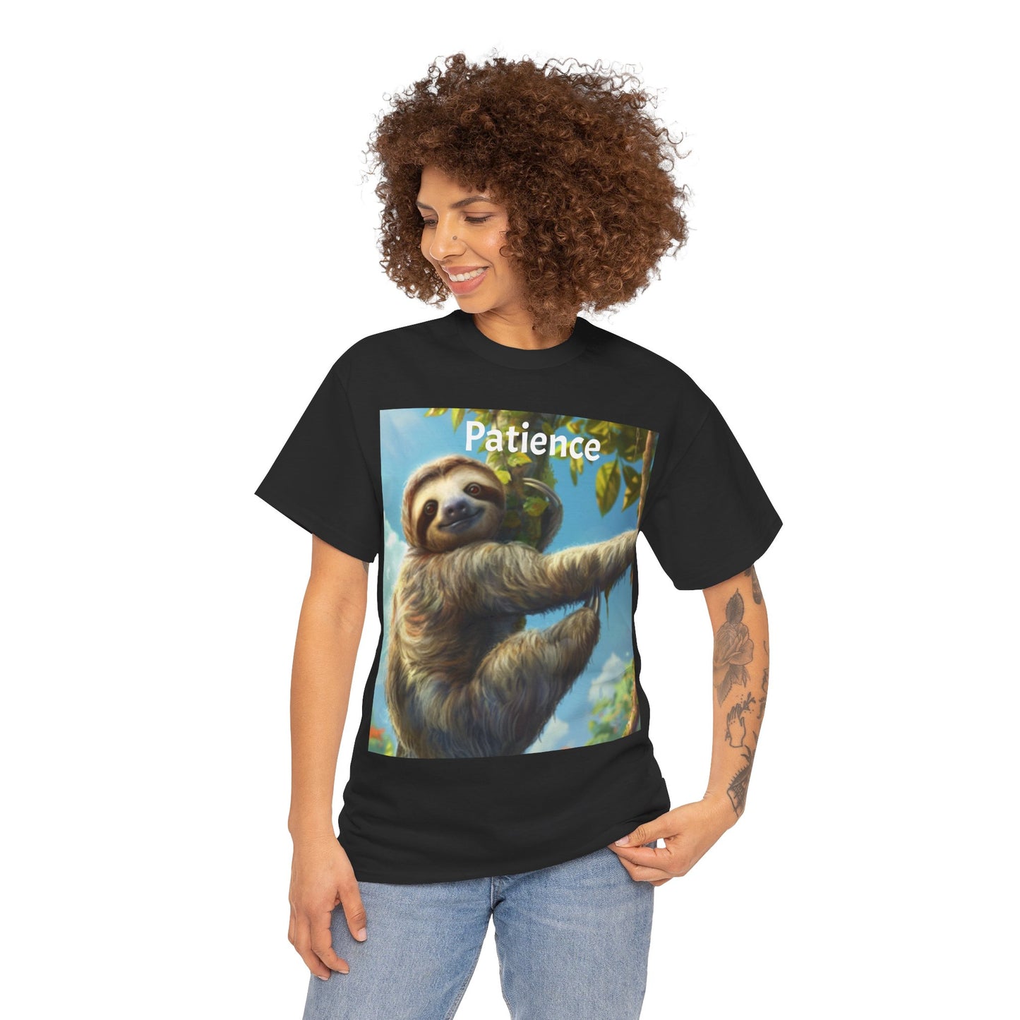 Sloth Patience Unisex Heavy Cotton Tee