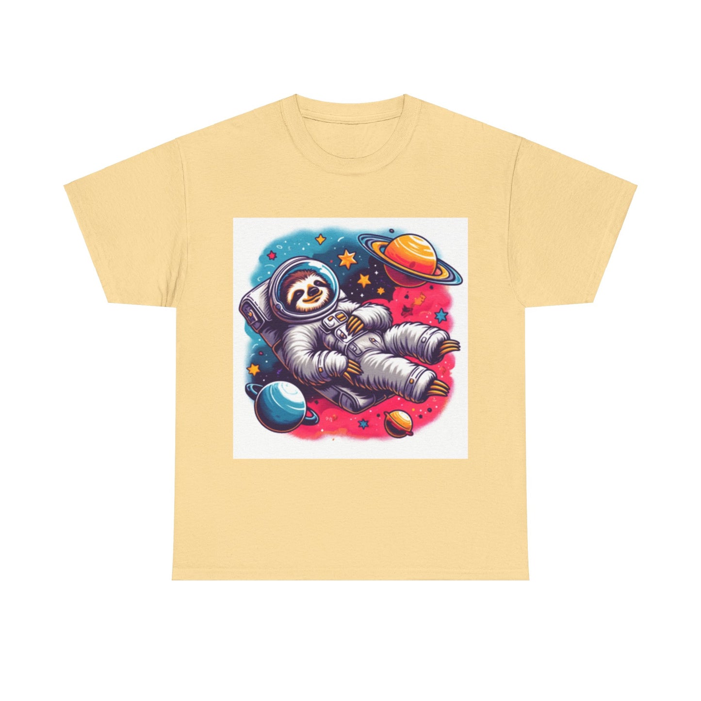 Sloth In Space Unisex Heavy Cotton Tee