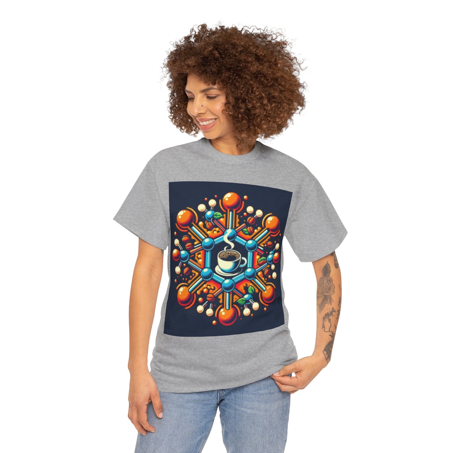 Color Bomb Coffee Cup Unisex Heavy Cotton Tee