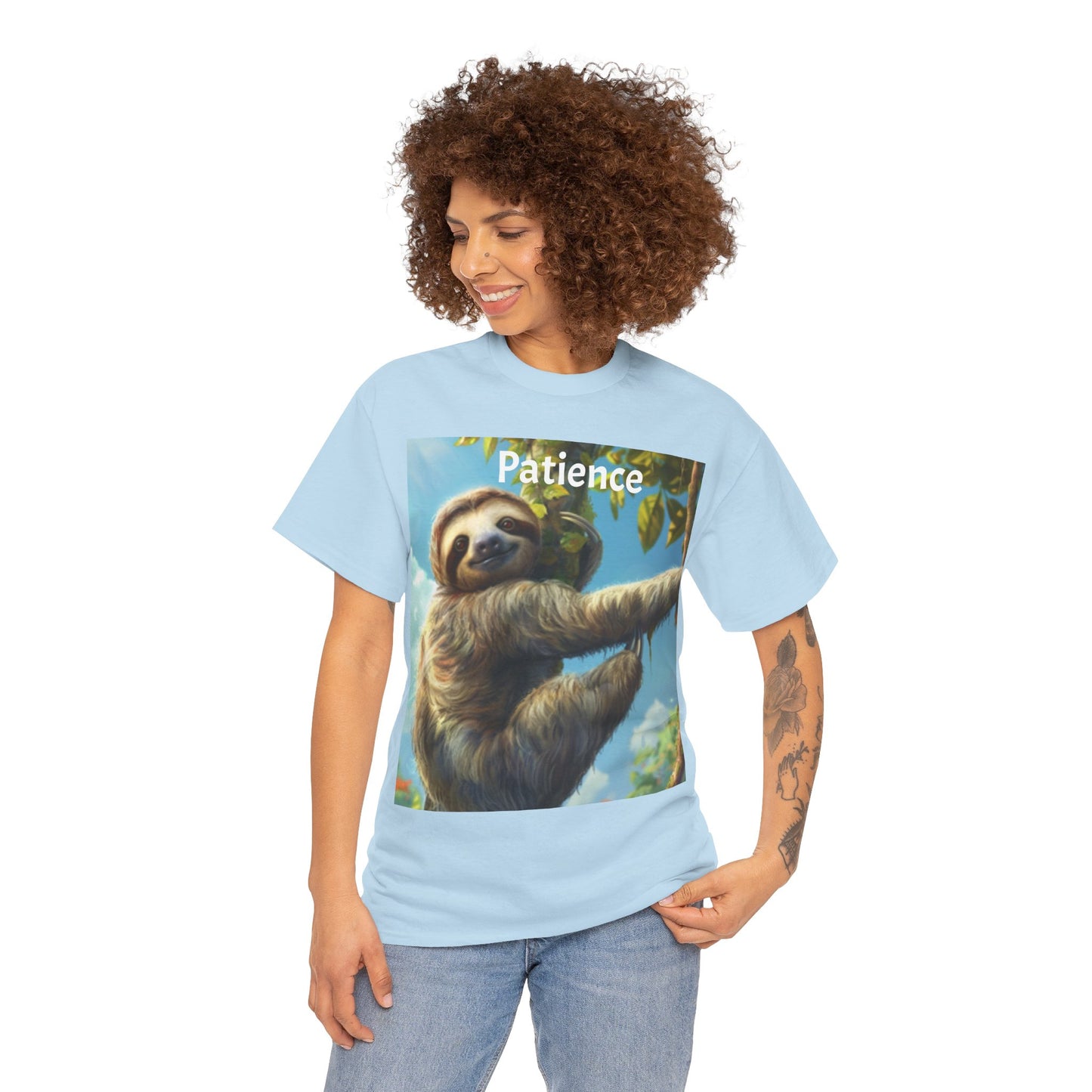 Sloth Patience Unisex Heavy Cotton Tee