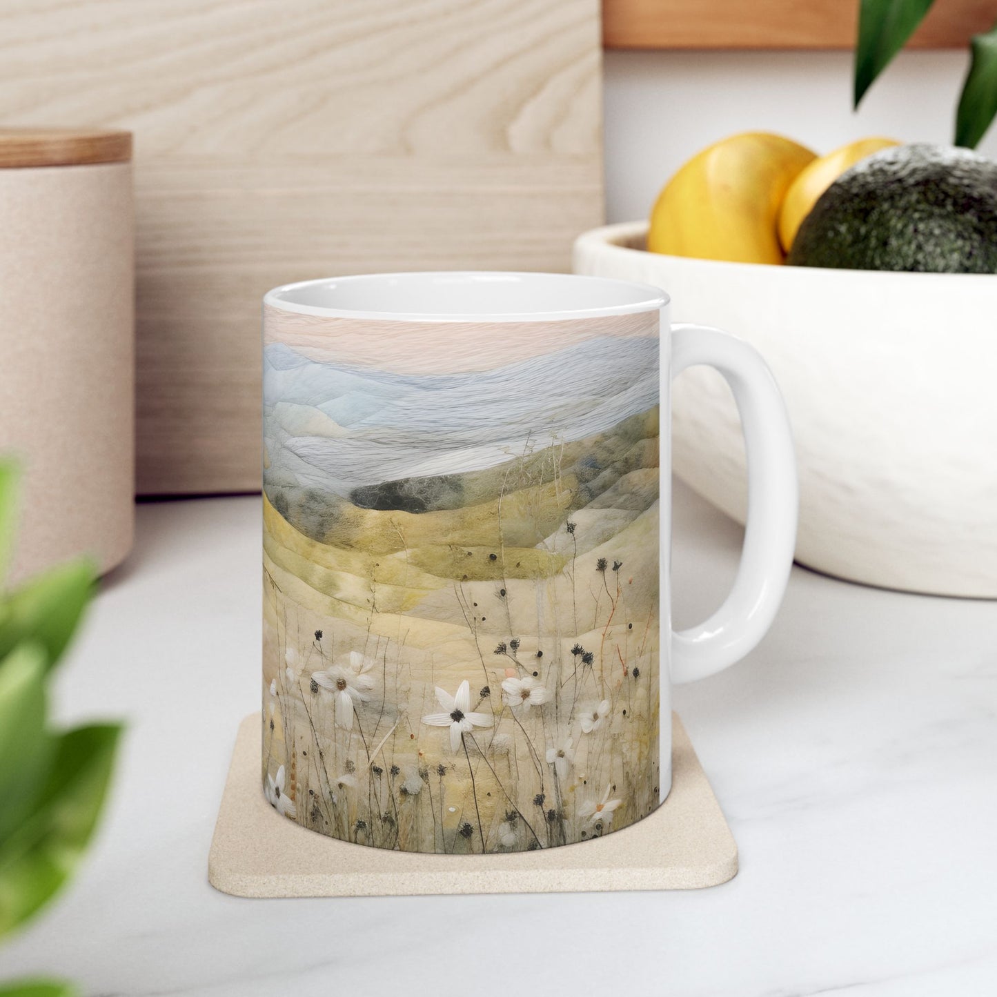 Mountain Plain Ceramic Mug, (11oz, 15oz)