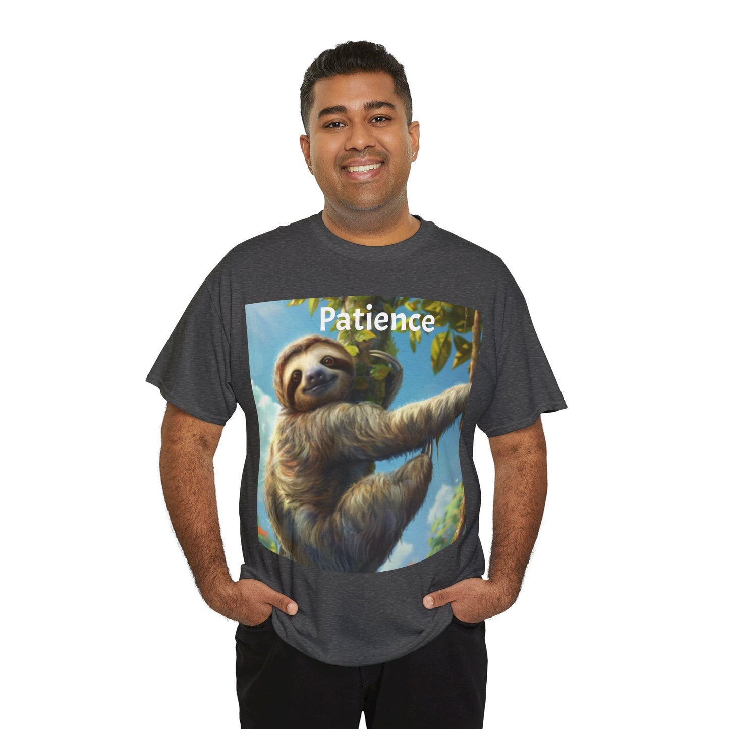 Sloth Patience Unisex Heavy Cotton Tee