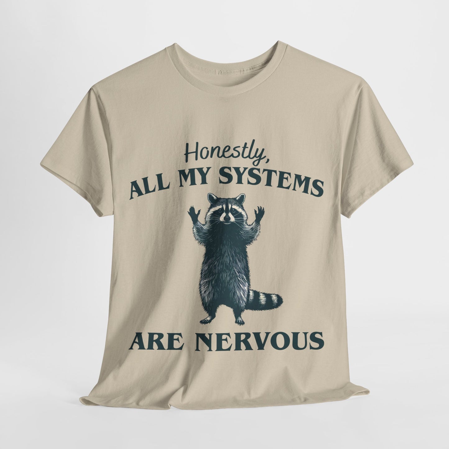 Nervous Racoon Unisex Heavy Cotton Tee