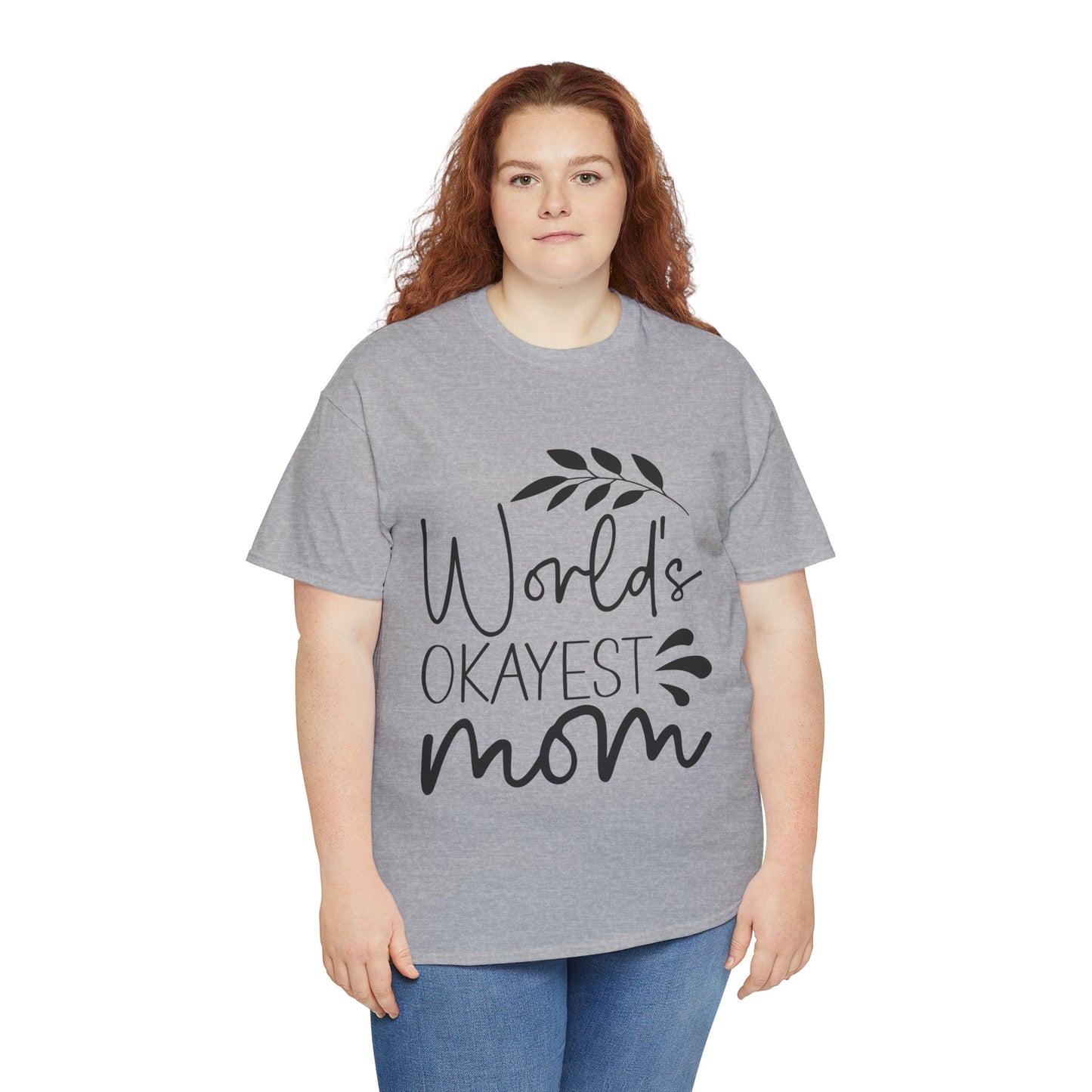 World's Okayest Mom Unisex Heavy Cotton Tee