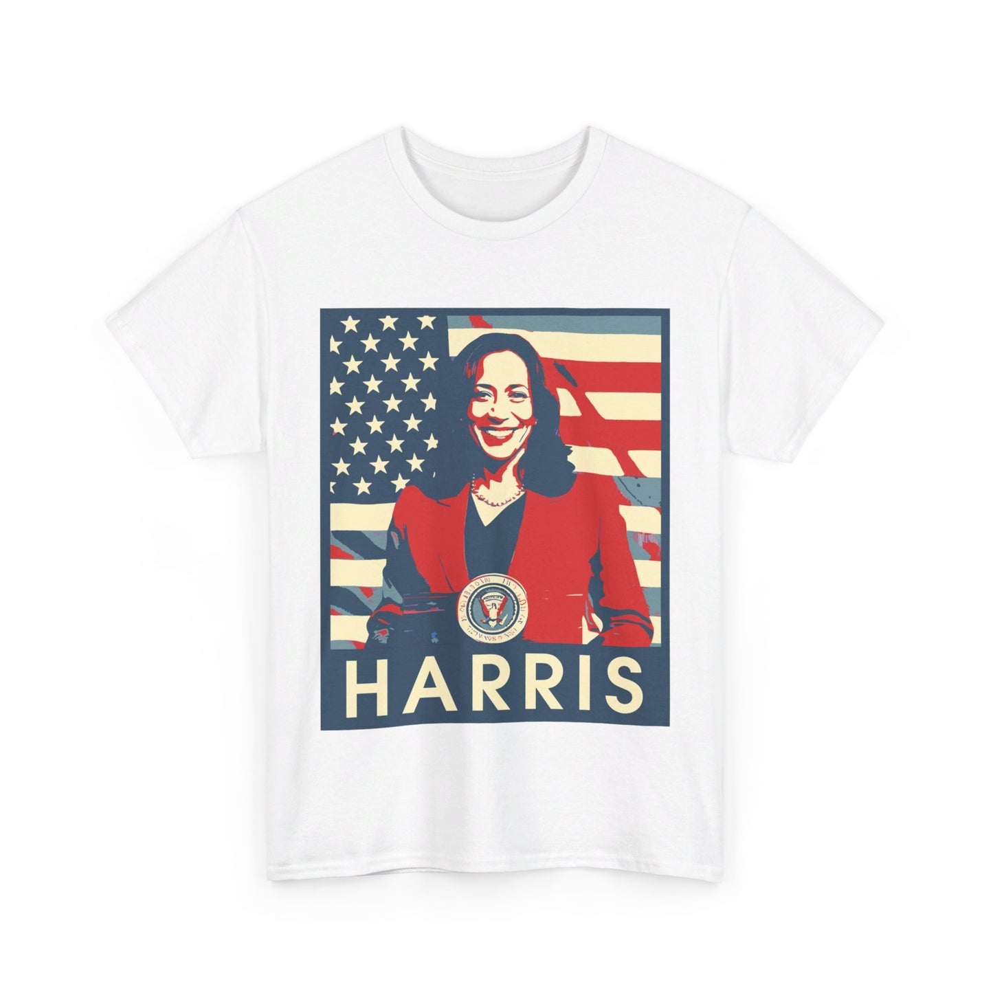 Kamala Harris American Flag Unisex Heavy Cotton Tee