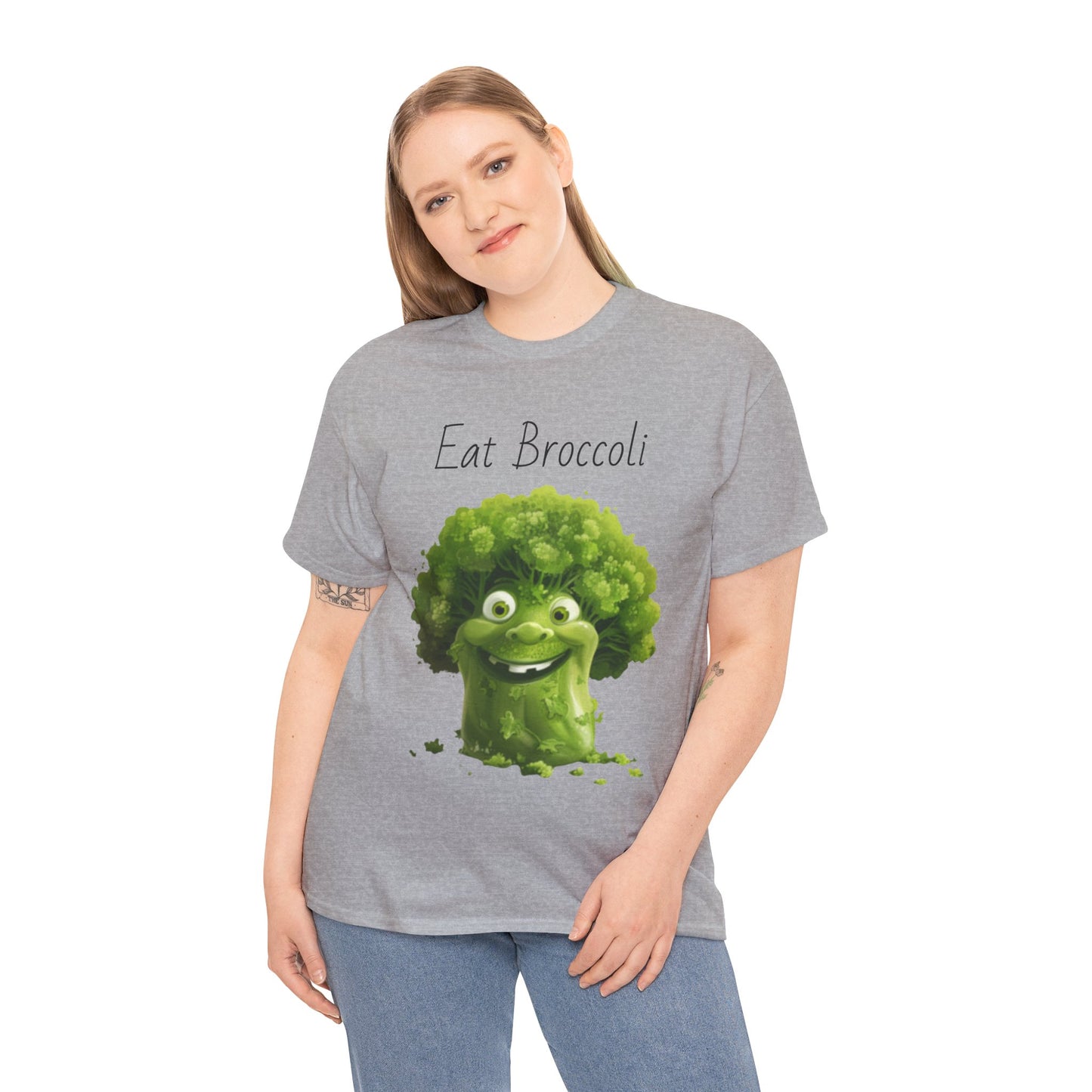 Eat Broccoli Unisex Heavy Cotton Tee