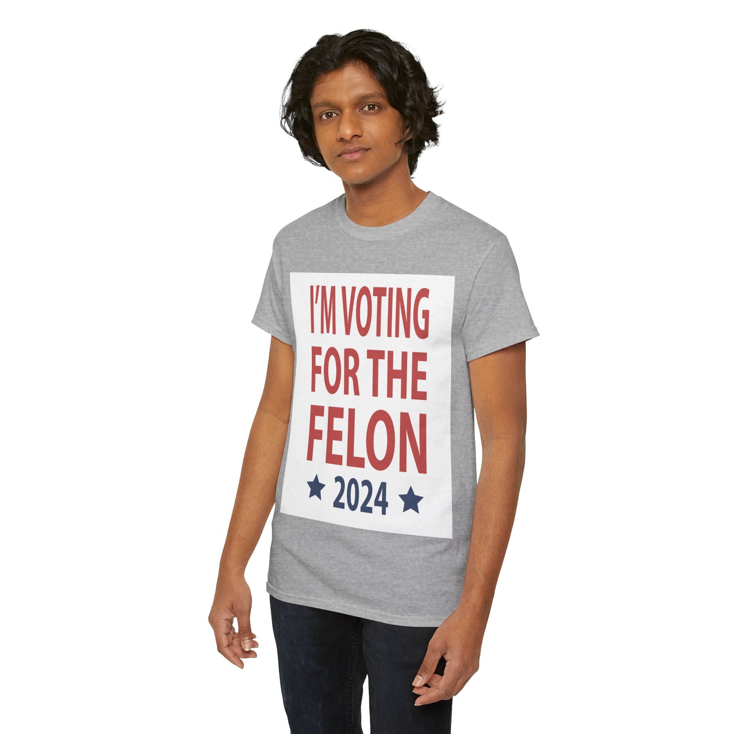 Voting For A Felon Unisex Heavy Cotton Tee