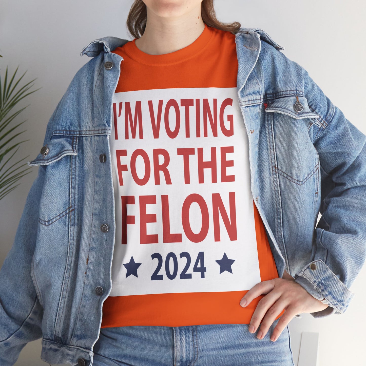 Voting For A Felon Unisex Heavy Cotton Tee