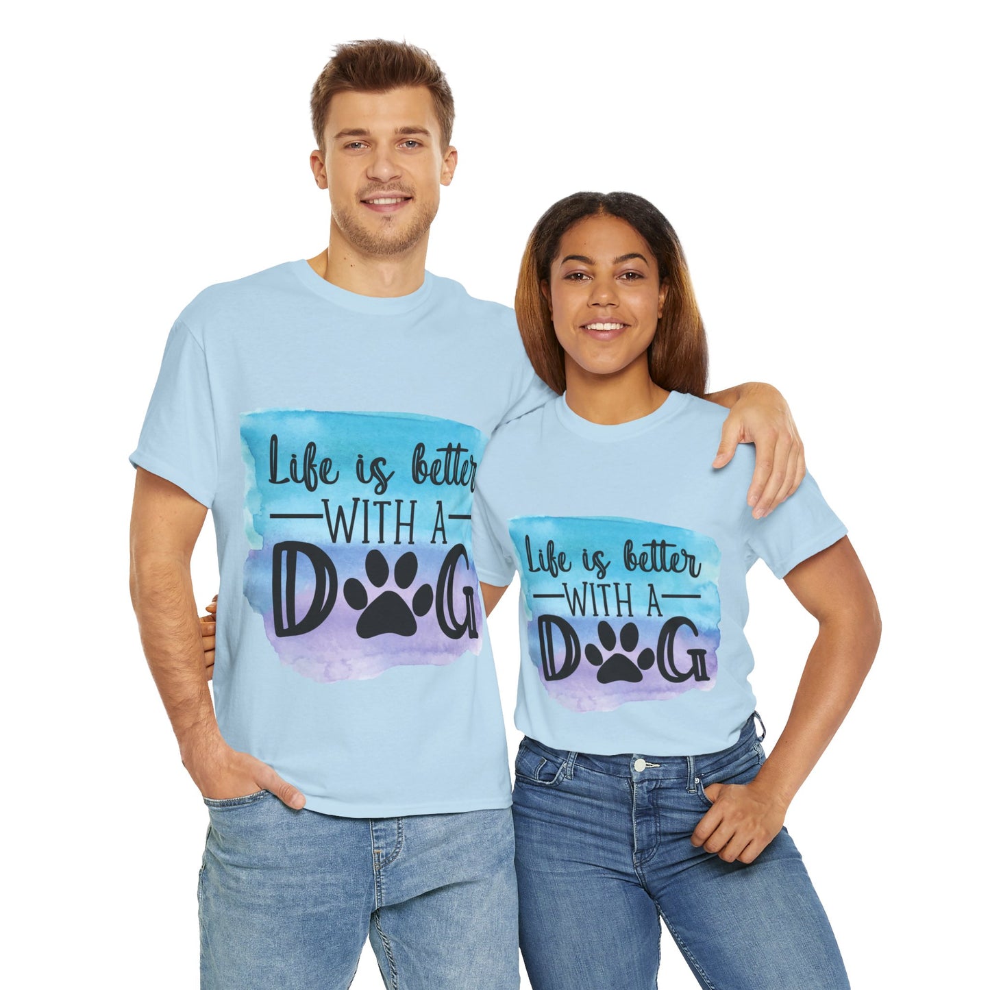 Life Is Better With A Dog Unisex Heavy Cotton Tee