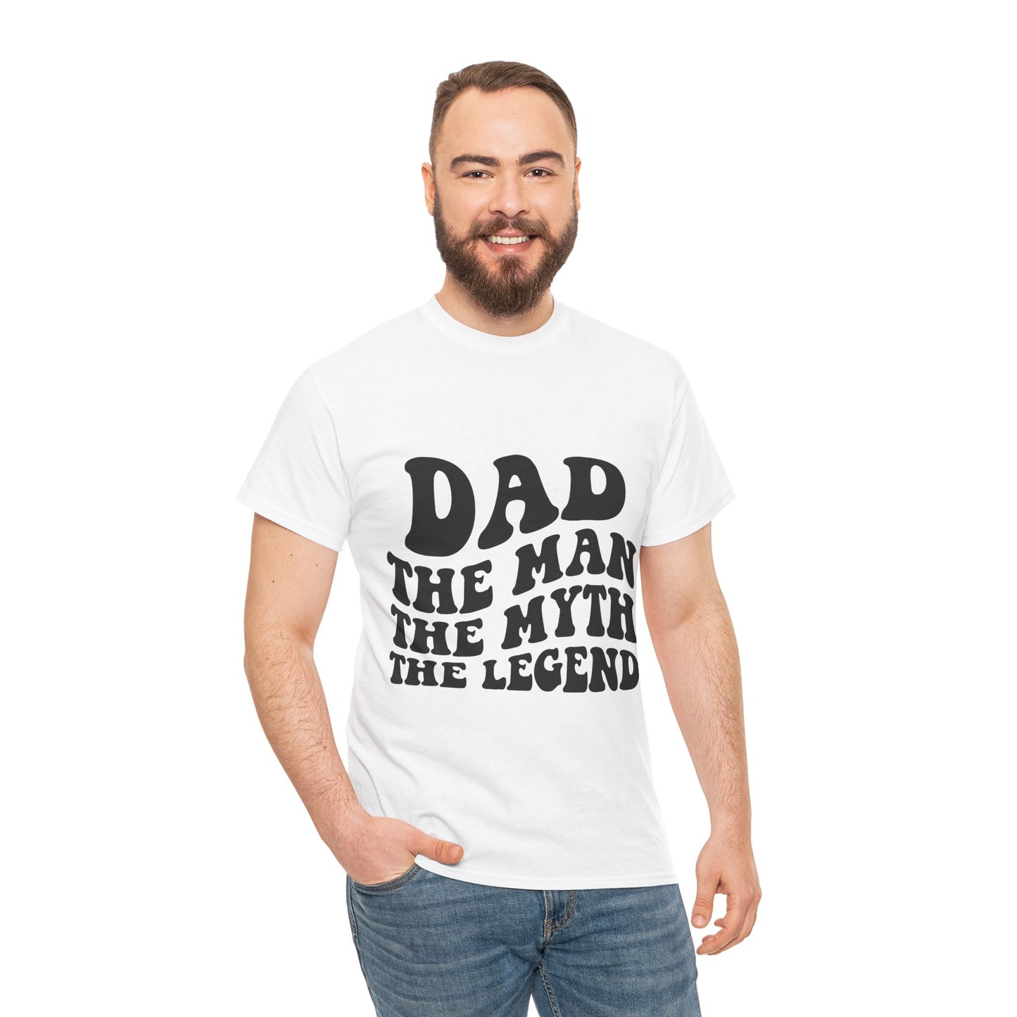 Dad Man Myth Legend Unisex Heavy Cotton Tee