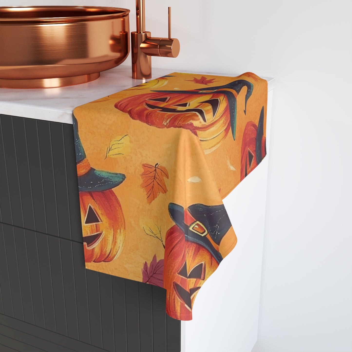 Halloween Pumpkin Hand Towel