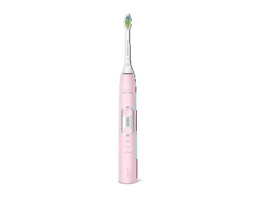 PHILIPS Sonicare ProtectiveClean 6500 Rechargeable Electric Power Toothbrush with Charging Travel Case and Extra Brush Head, Pink, HX6462/06