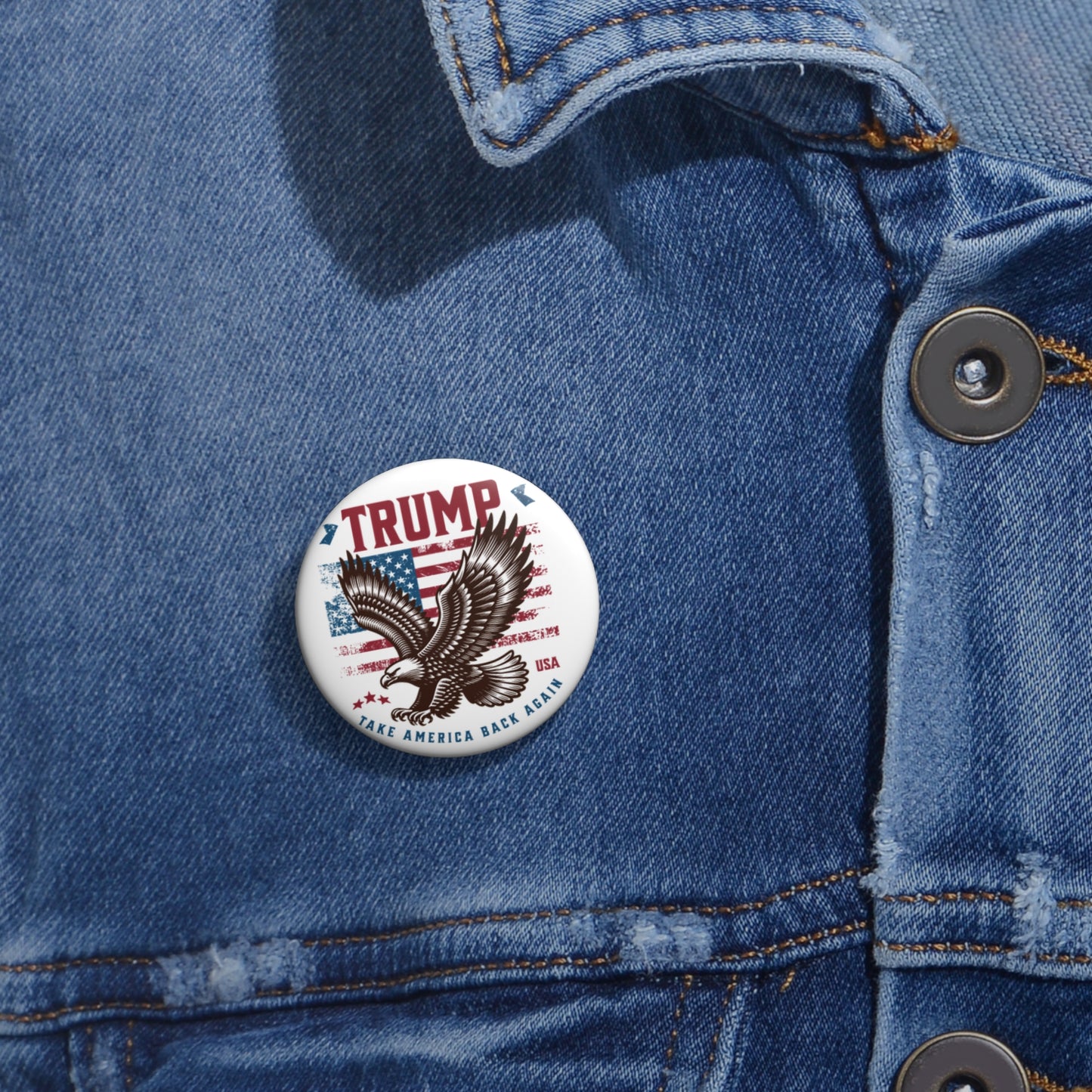 Trump Eagle Button Custom Pin Buttons