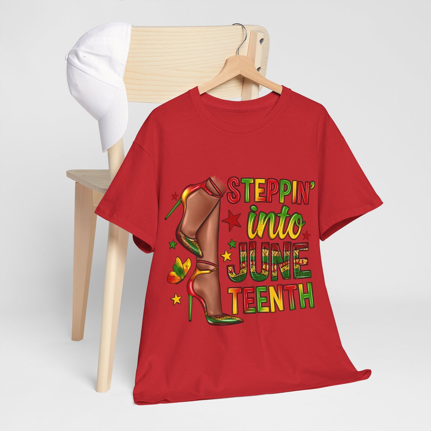 Stepping Into Juneteenth Unisex Heavy Cotton Tee