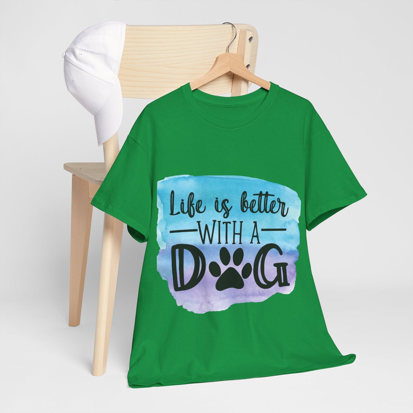 Life Is Better With A Dog Unisex Heavy Cotton Tee