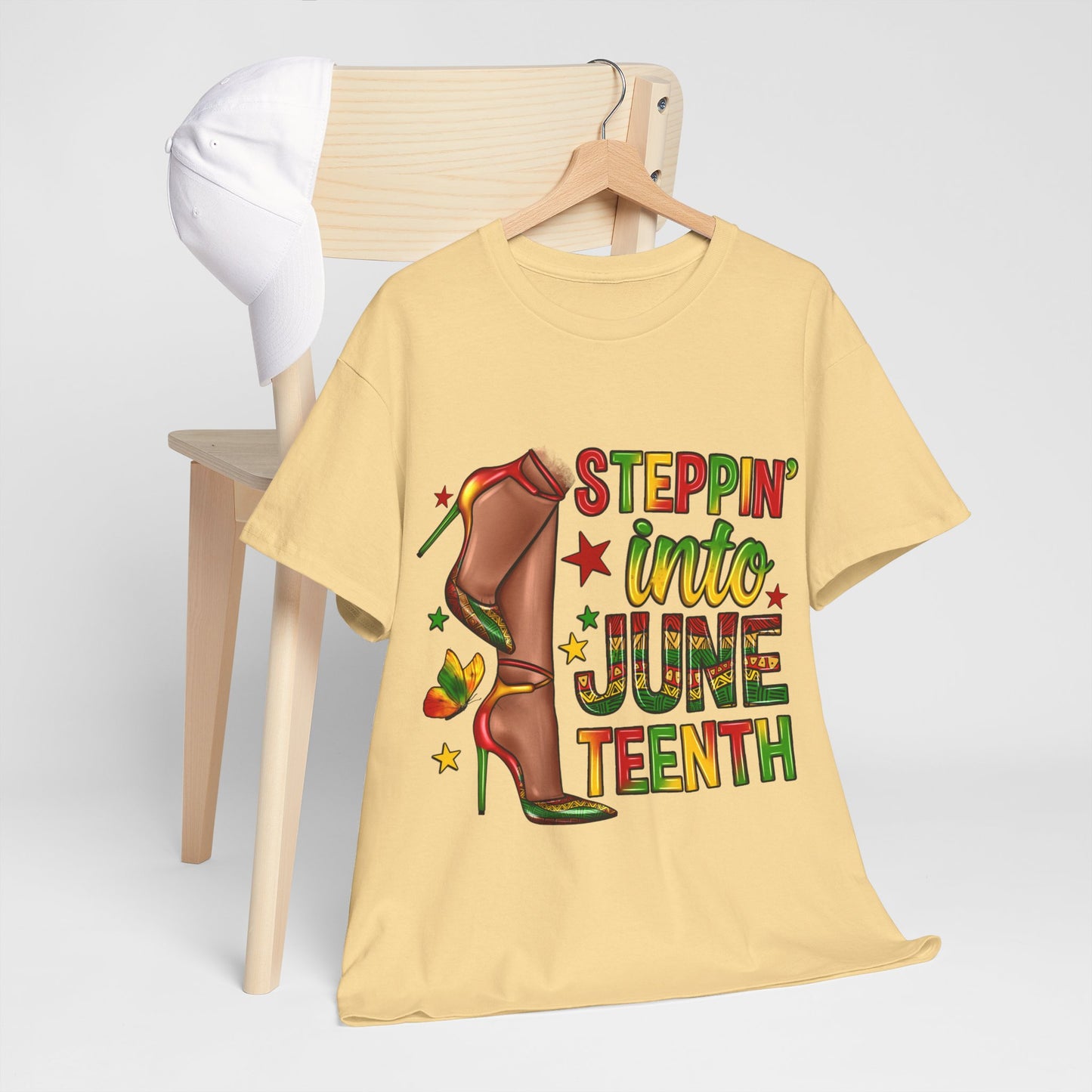 Stepping Into Juneteenth Unisex Heavy Cotton Tee