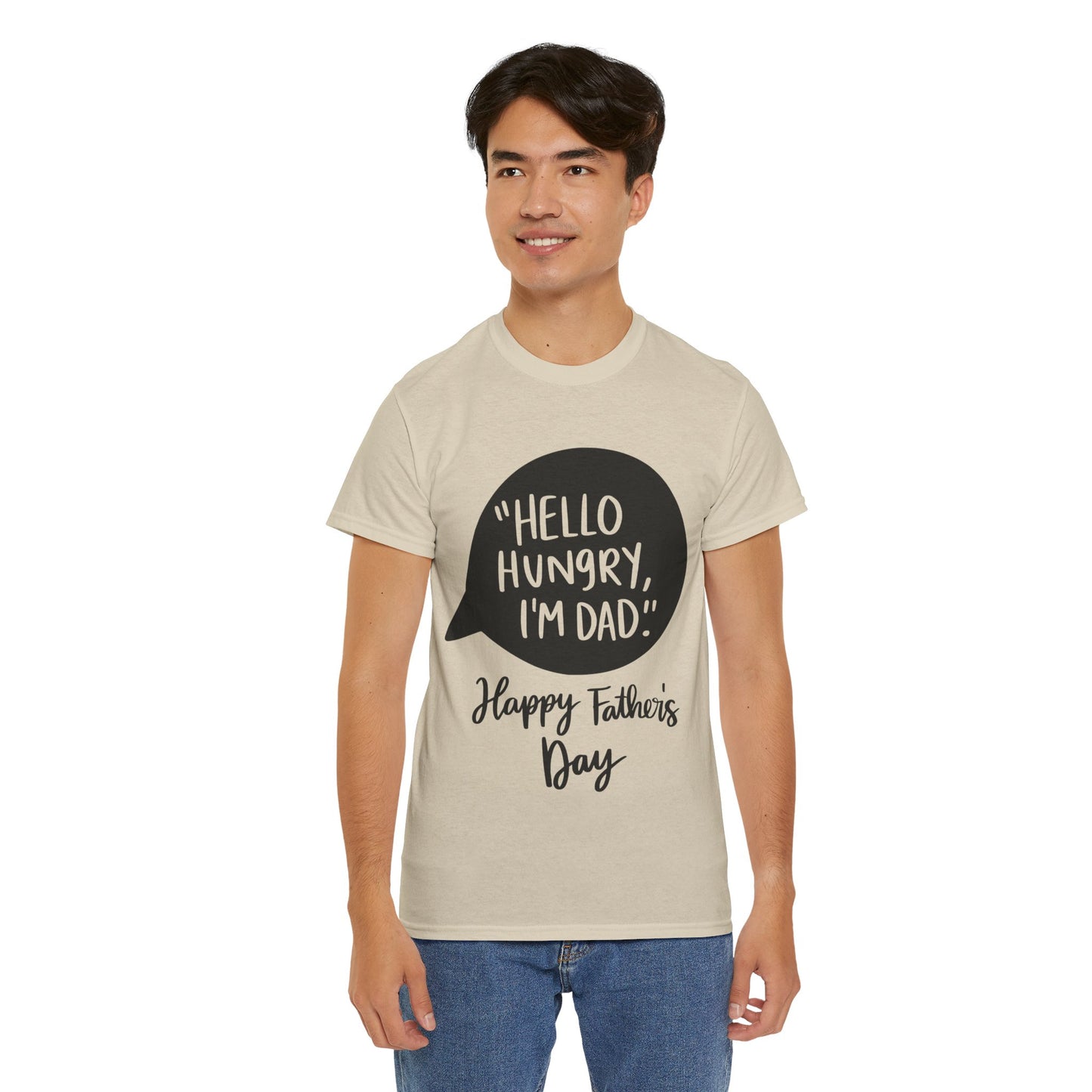 Hello Hungry I'm Dad Unisex Heavy Cotton Tee