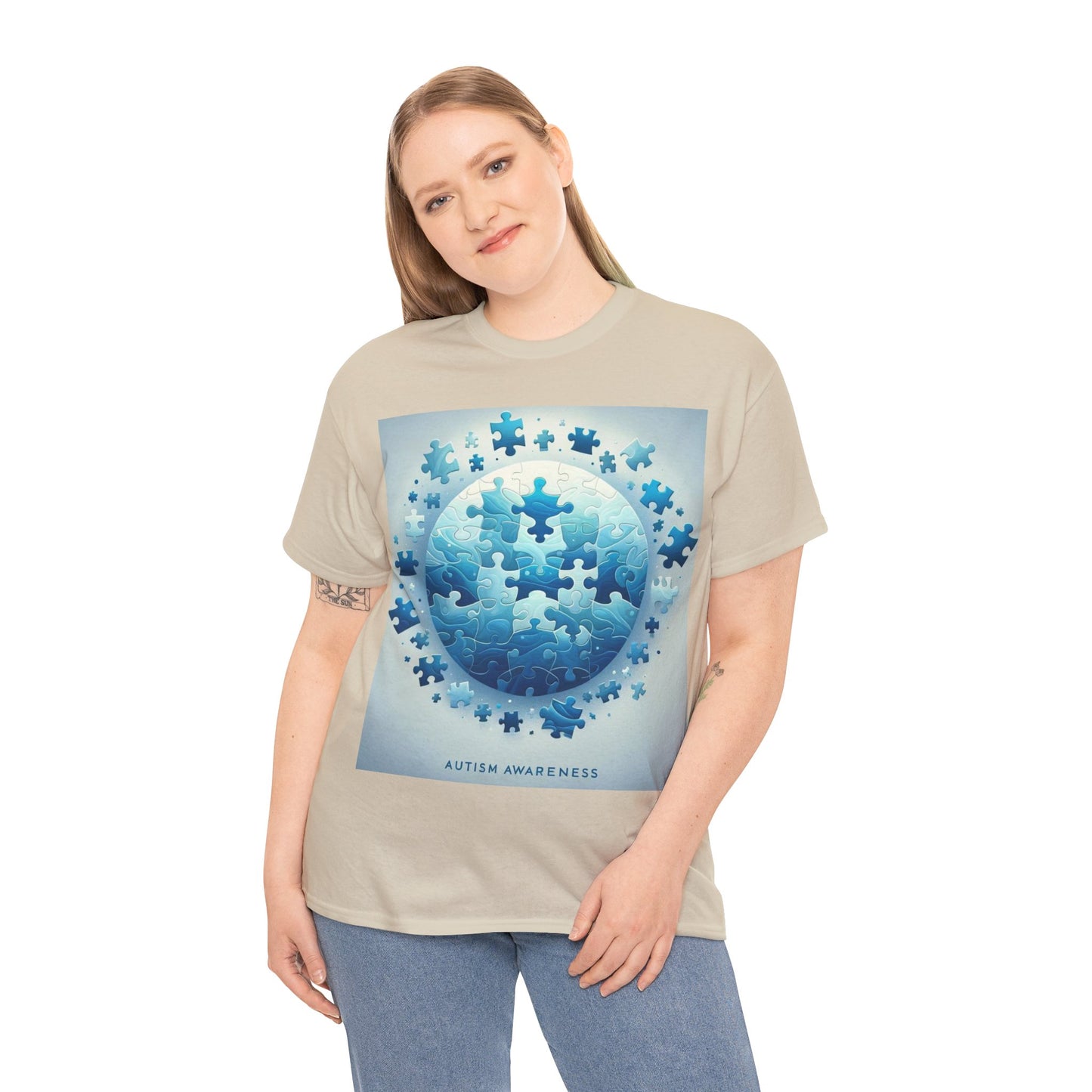 Autism Globe Unisex Heavy Cotton Tee