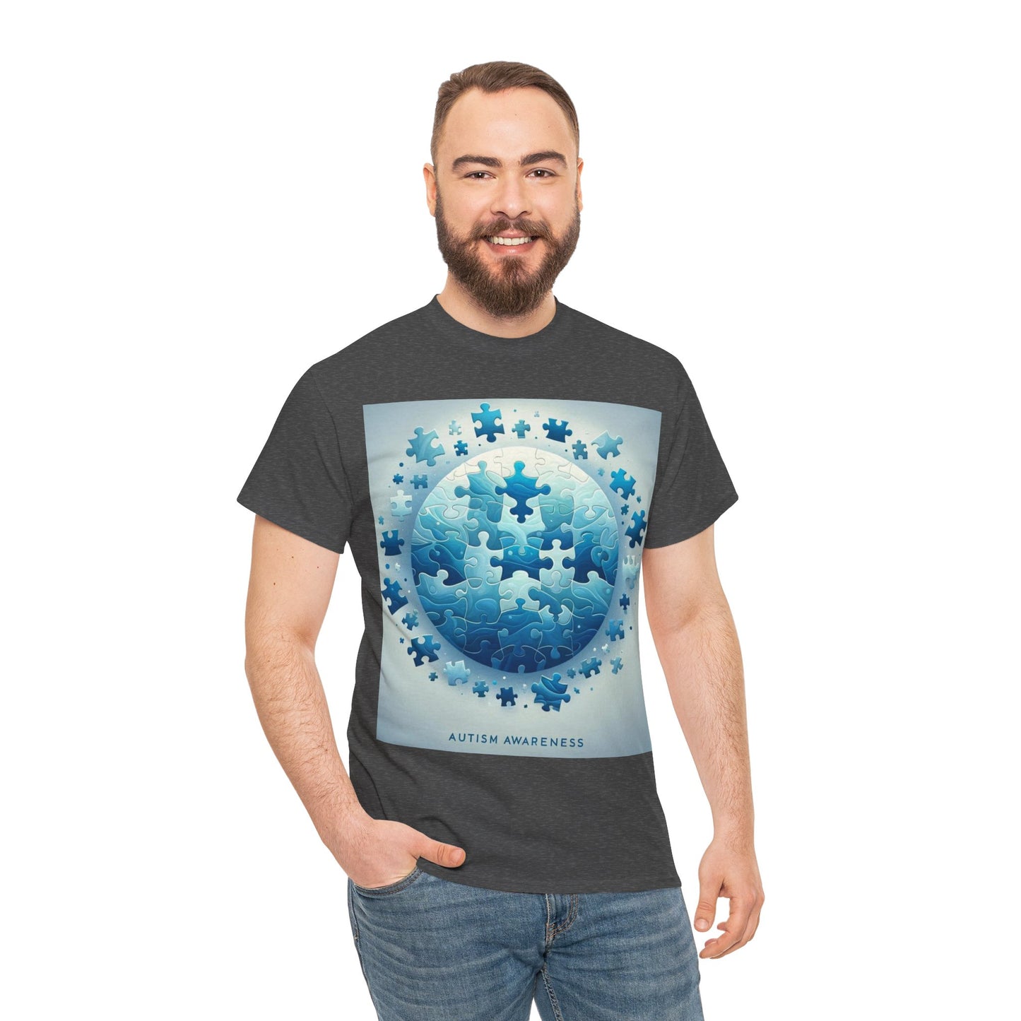 Autism Globe Unisex Heavy Cotton Tee