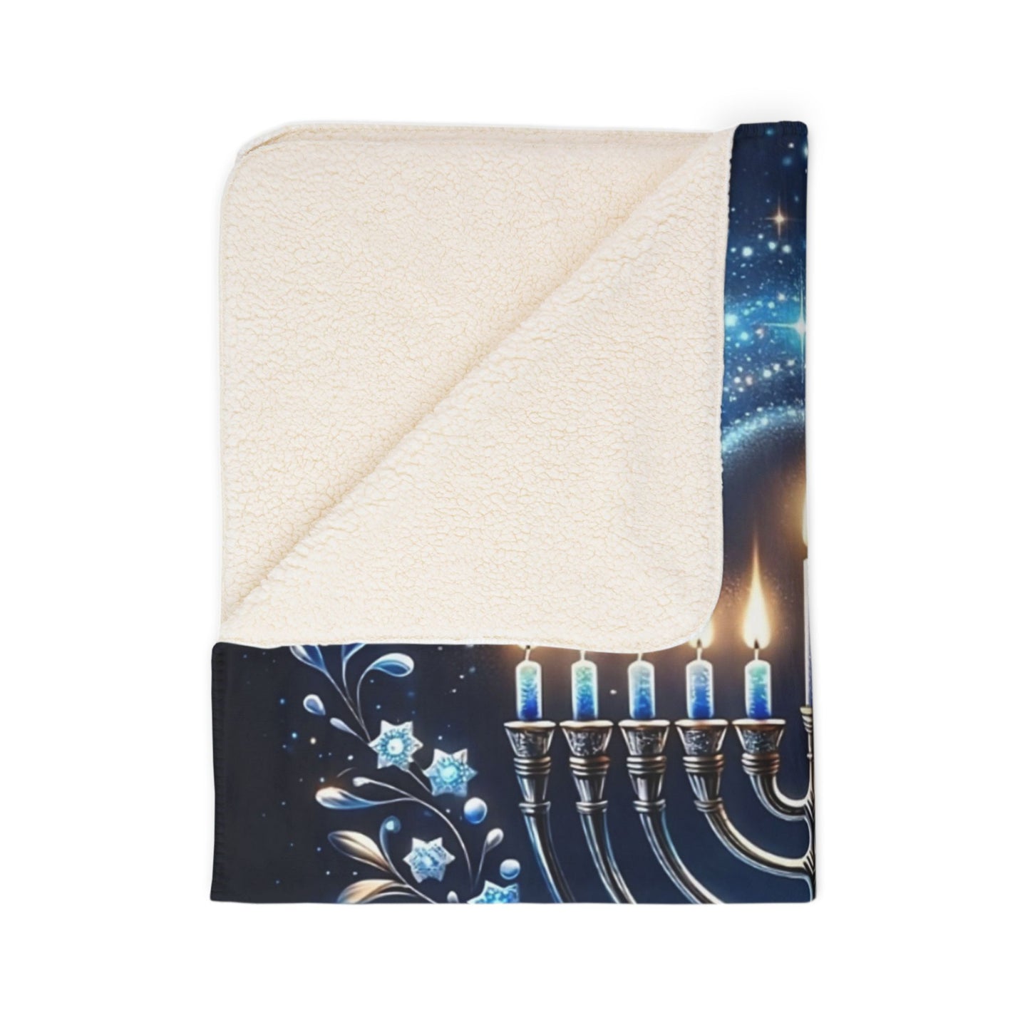 Hanukkah Fleece Sherpa Blanket