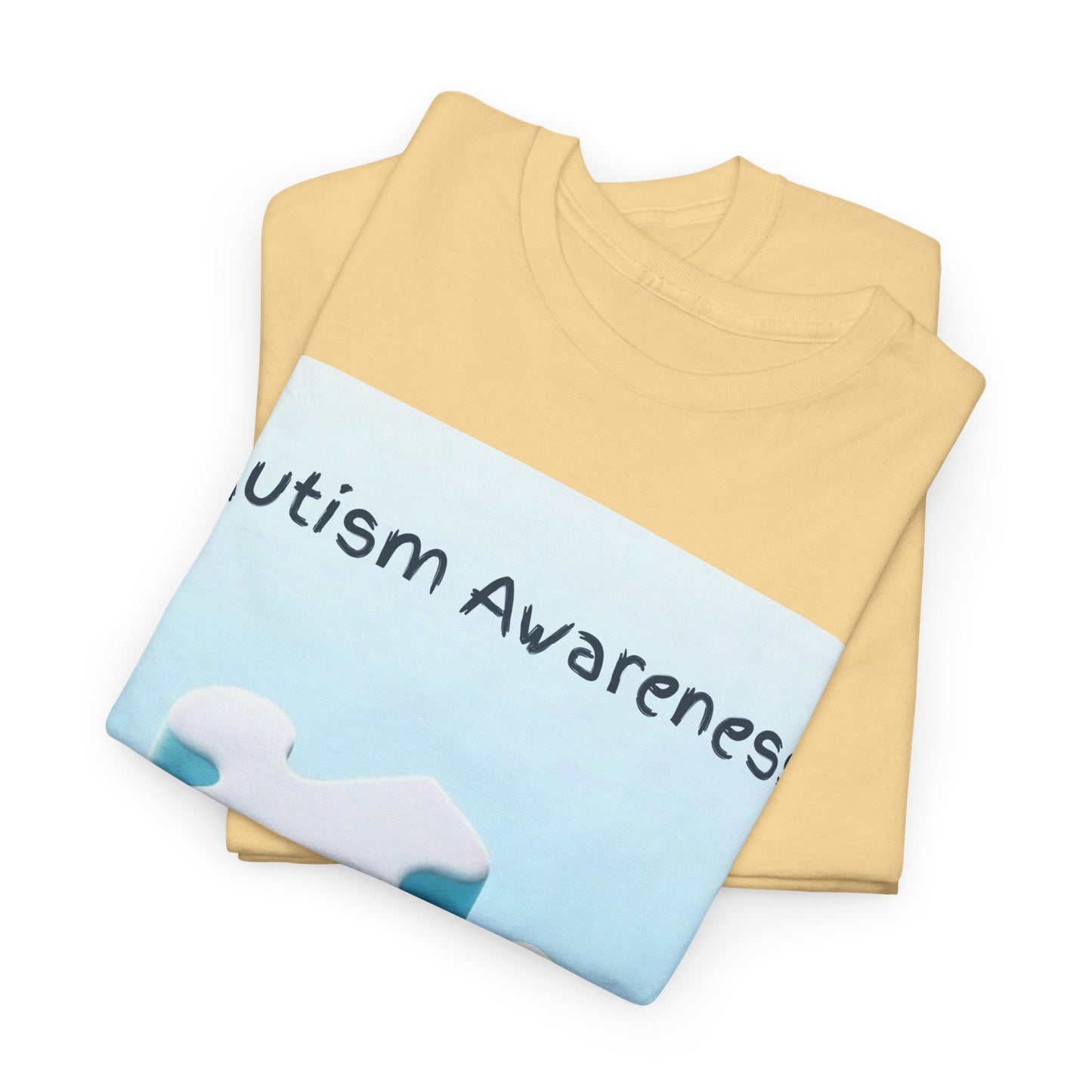 Autism Awareness Puzzle Piece Unisex Heavy Cotton Tee