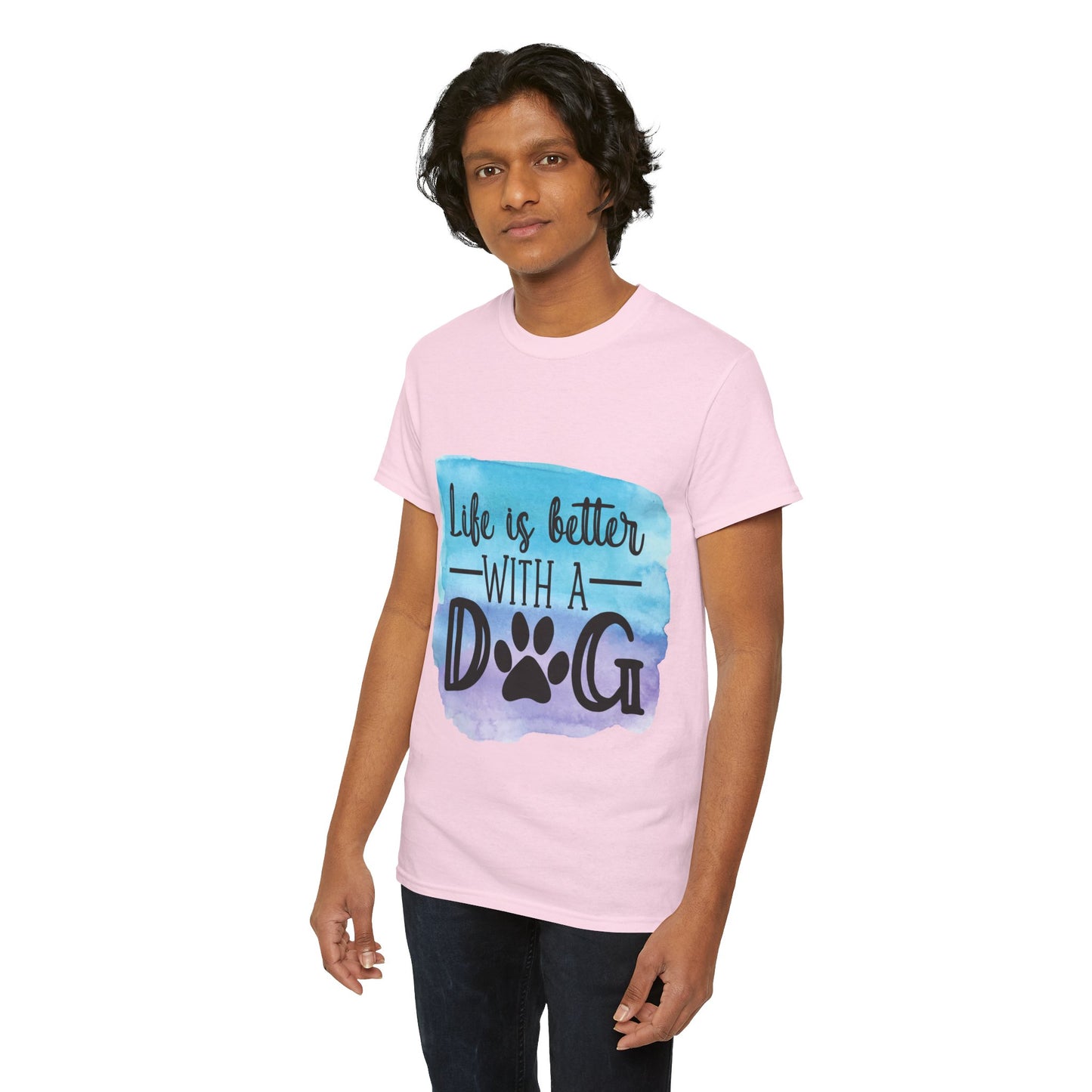 Life Is Better With A Dog Unisex Heavy Cotton Tee