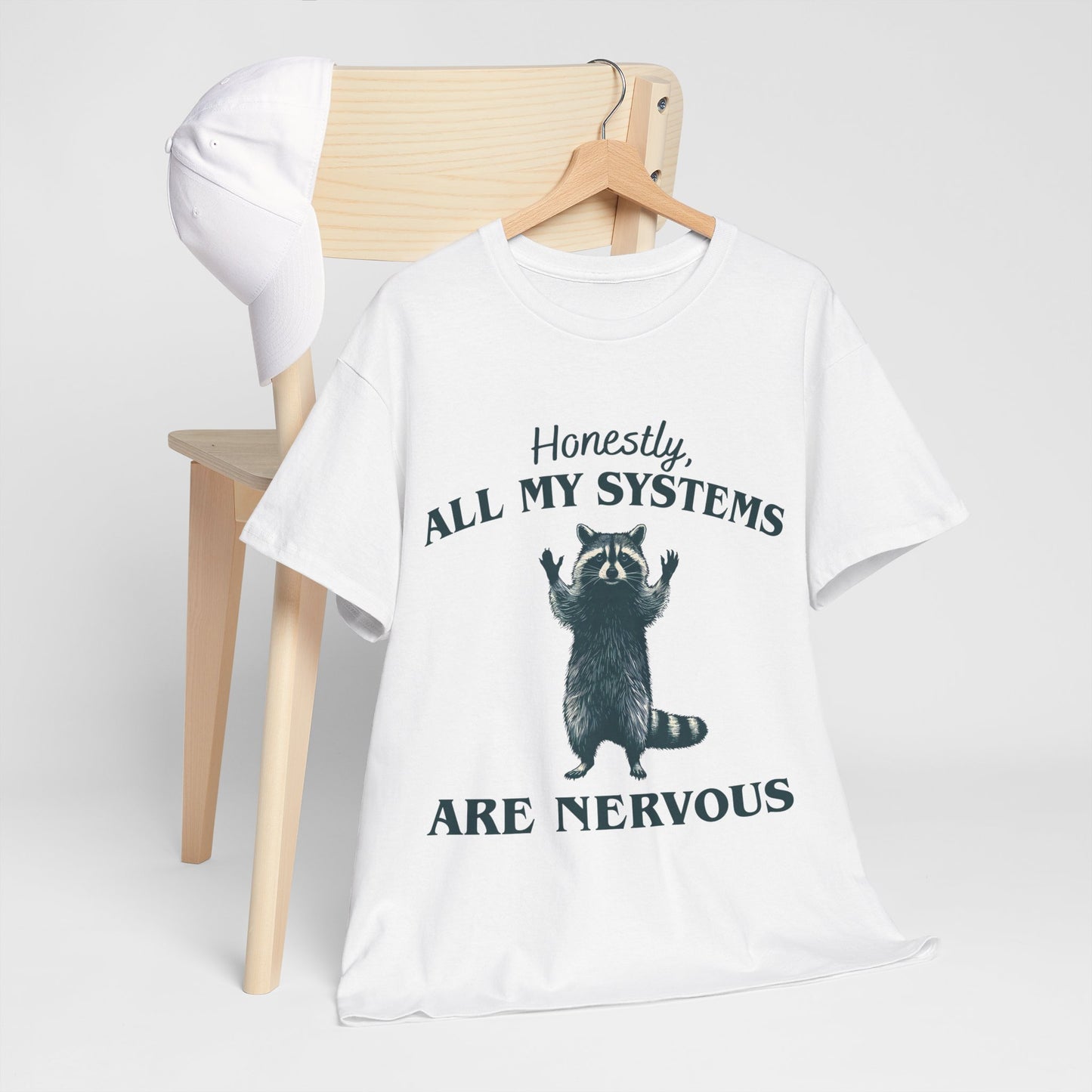 Nervous Racoon Unisex Heavy Cotton Tee