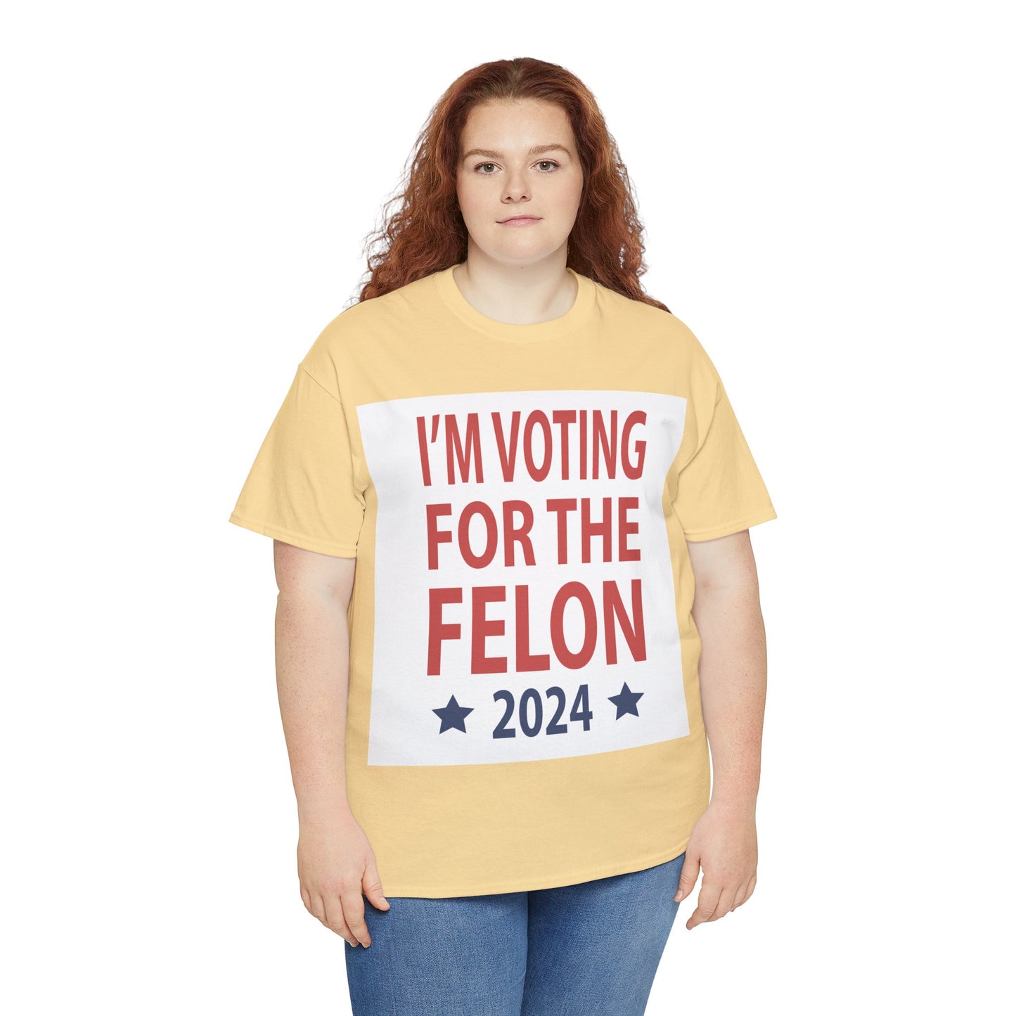 Voting For A Felon Unisex Heavy Cotton Tee