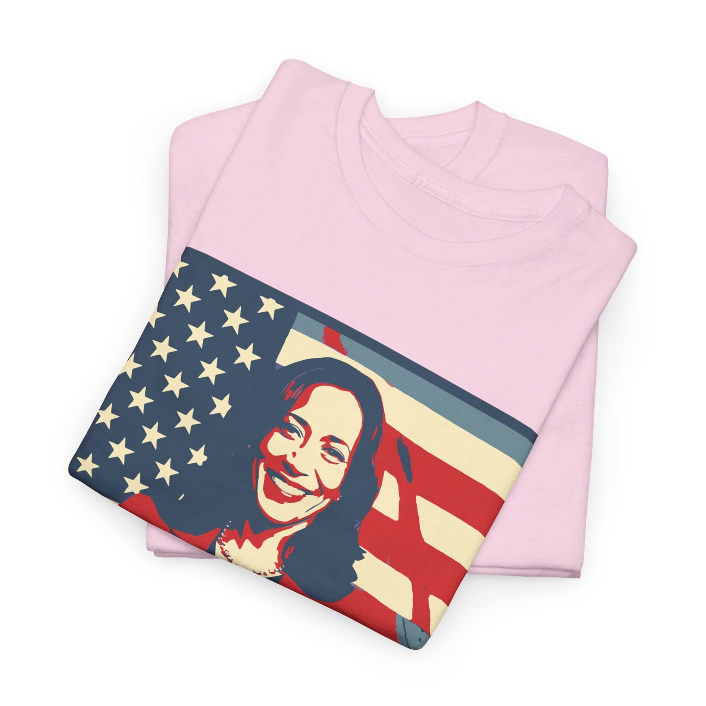 Kamala Harris American Flag Unisex Heavy Cotton Tee