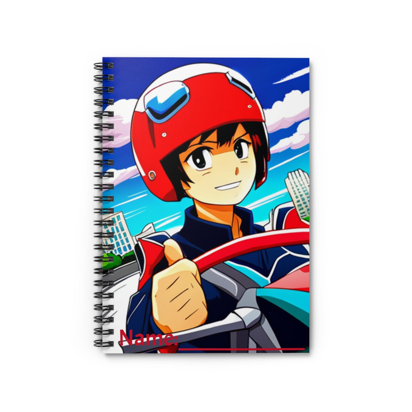 Anime Boy Spiral Notebook - Ruled Line