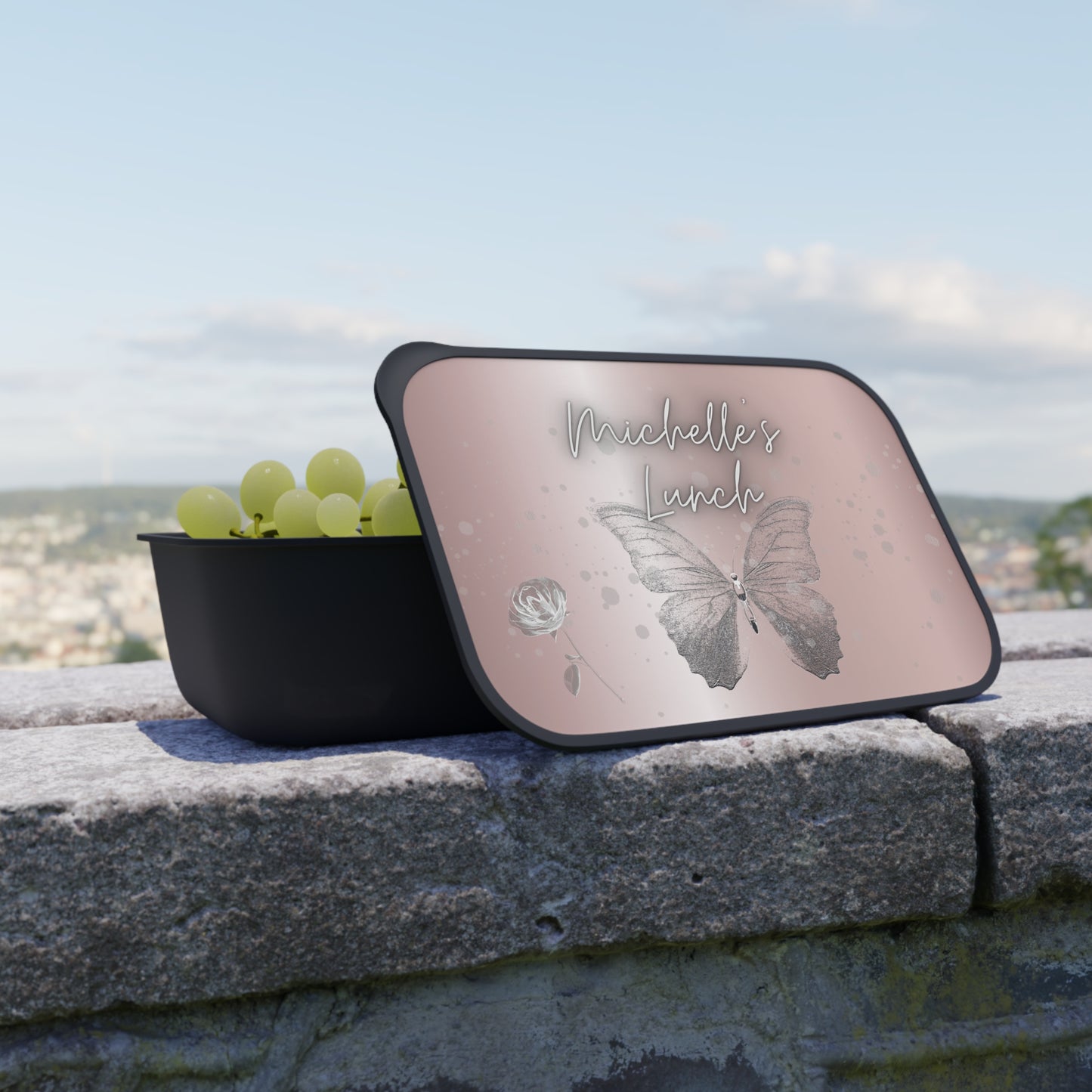 Customizable Female PLA Bento Box with Band and Utensils