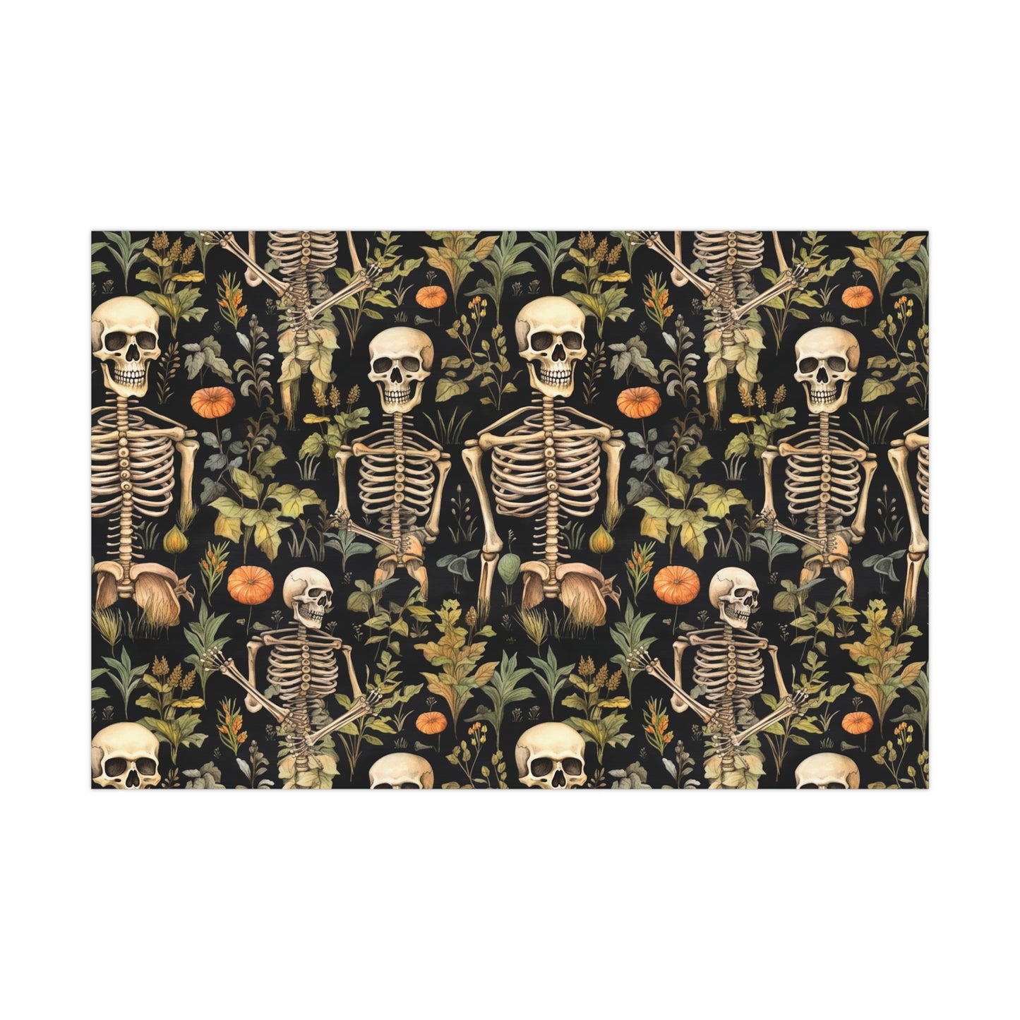 Skeltons in Grass Gift Wrap Papers