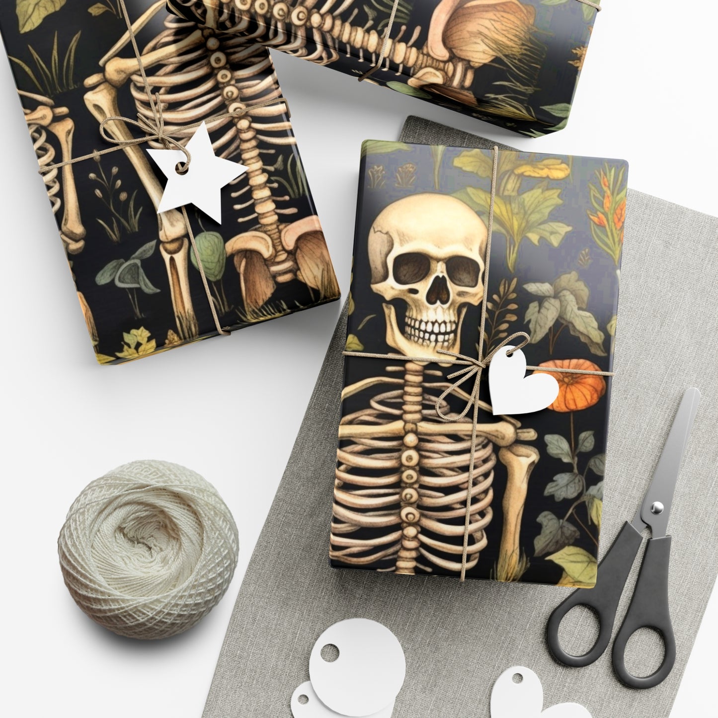 Skeltons in Grass Gift Wrap Papers