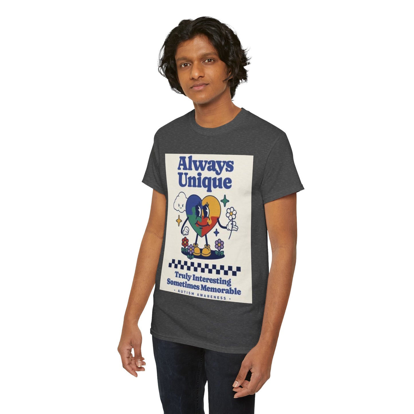 Always Unique Autism Awareness Unisex Heavy Cotton Tee