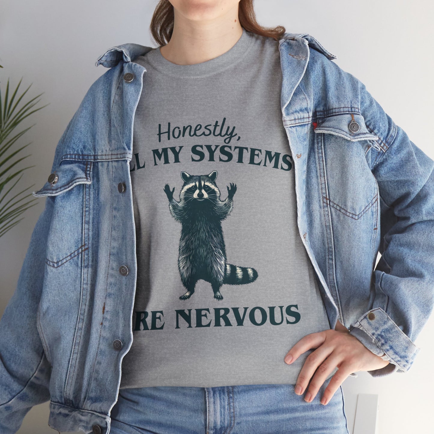 Nervous Racoon Unisex Heavy Cotton Tee