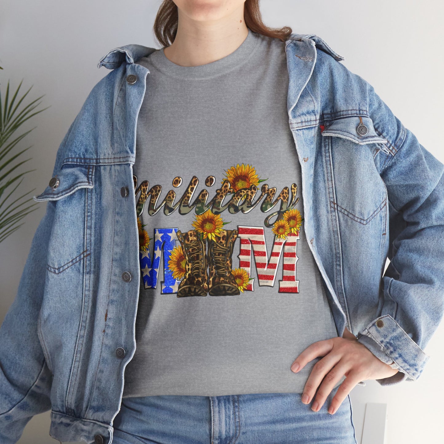 Military Mom Unisex Heavy Cotton Tee